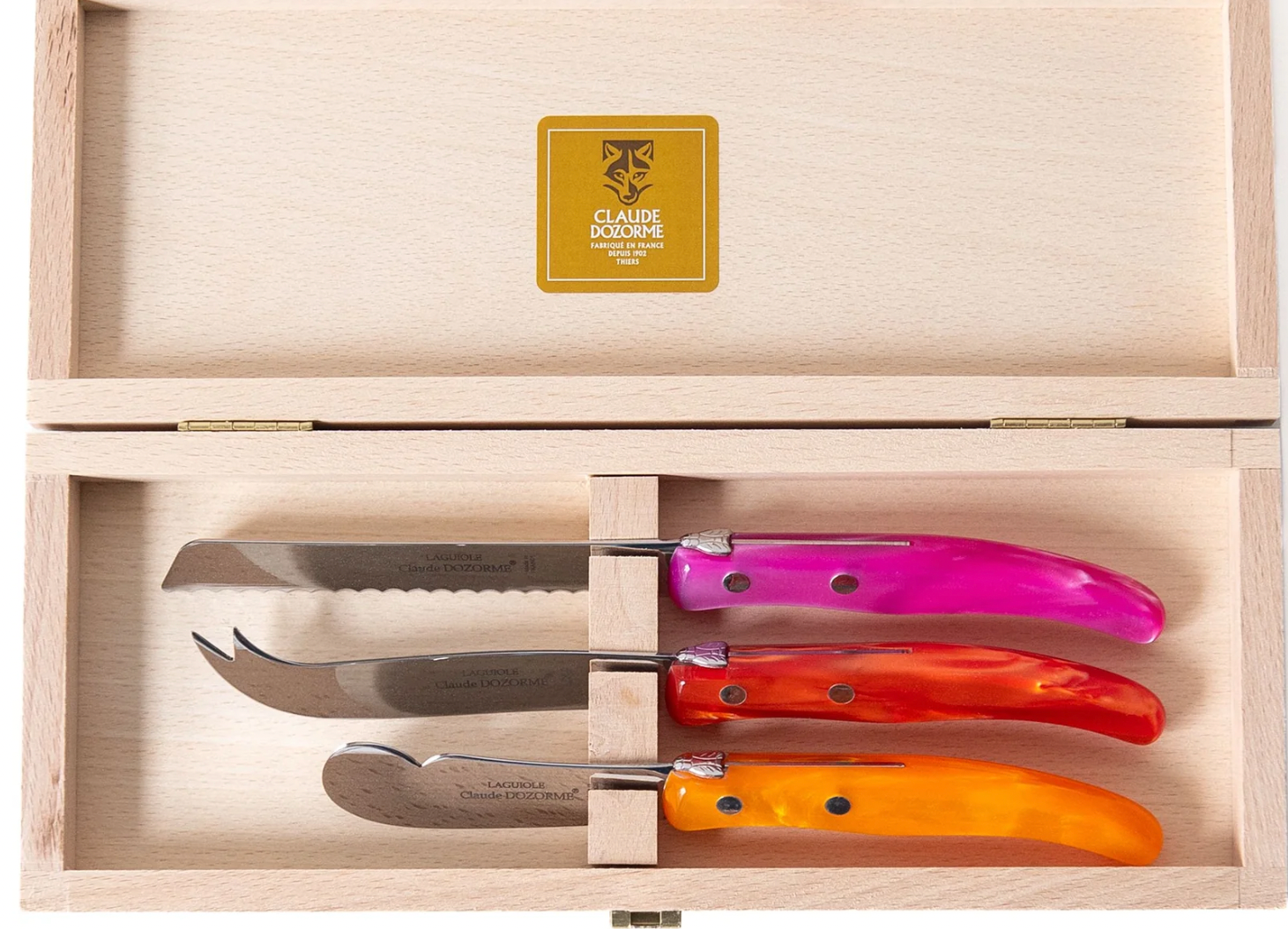 Premium Claude Dozorme 3-Piece Breakfast Knife Set - Stainless Steel Cutlery for Toast, Butter & Jam - Perfect for Brunch, B&B, and Home Dining