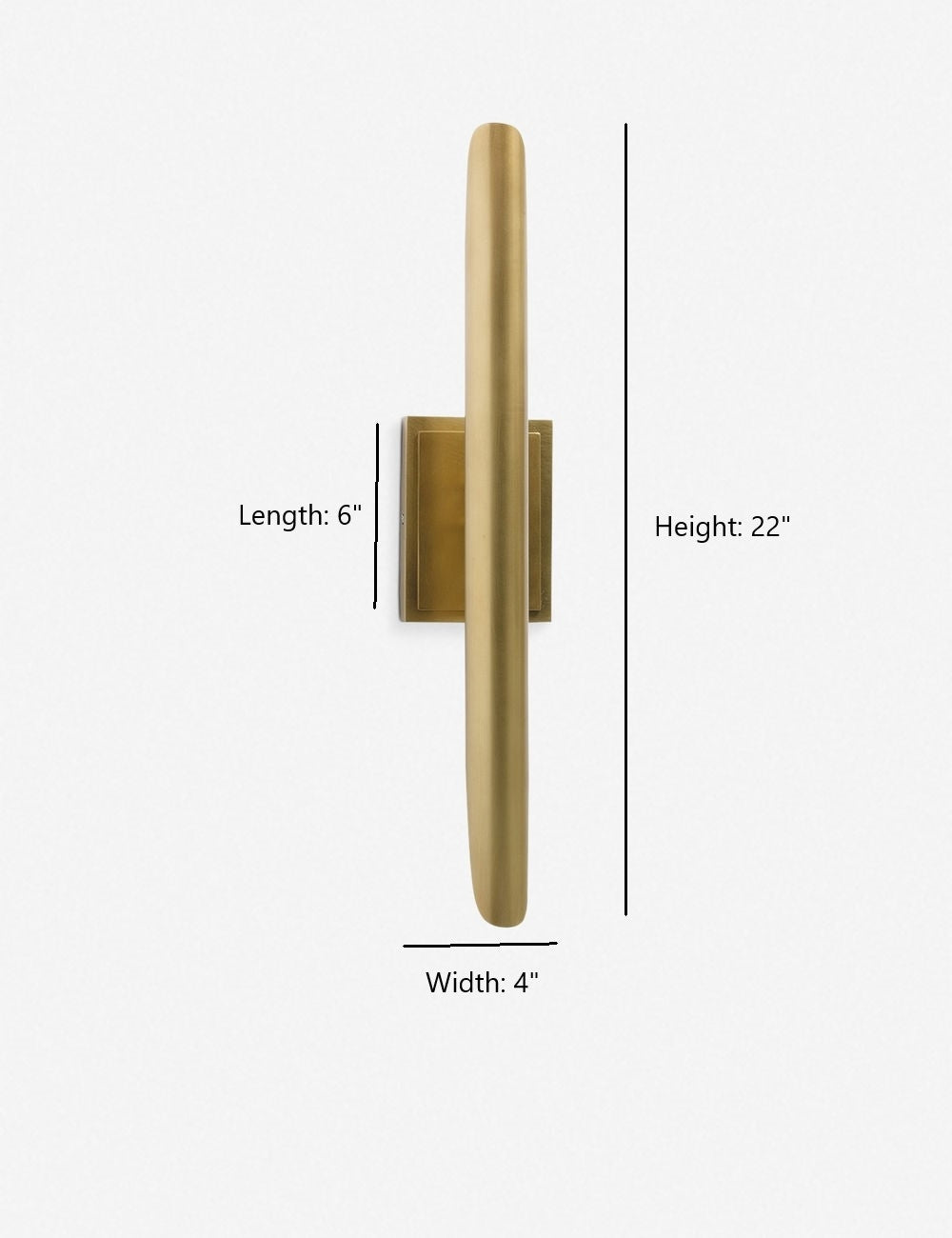 Regina Andrew Baton Sconce Wall Light - Modern Brass Wall Sconce with Clear Glass Shade for Living Room, Bedroom, or Hallway Lighting