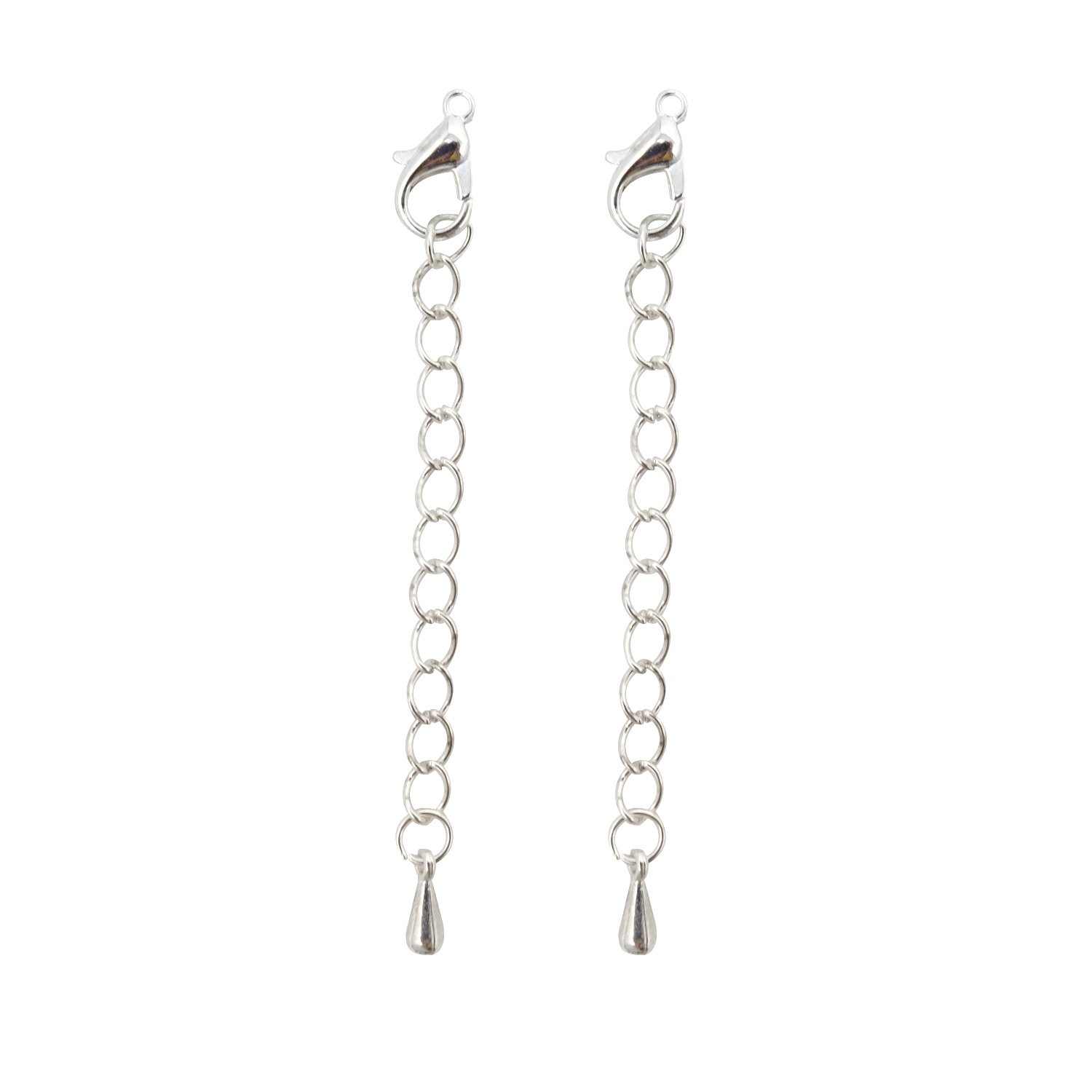 Honbay 15PCS 2-Inch Silver Jewelry Extender Chains - Necklace, Bracelet & Anklet Extension with Lobster Clasp | Perfect for Adjusting Jewelry Length & Layering Accessories