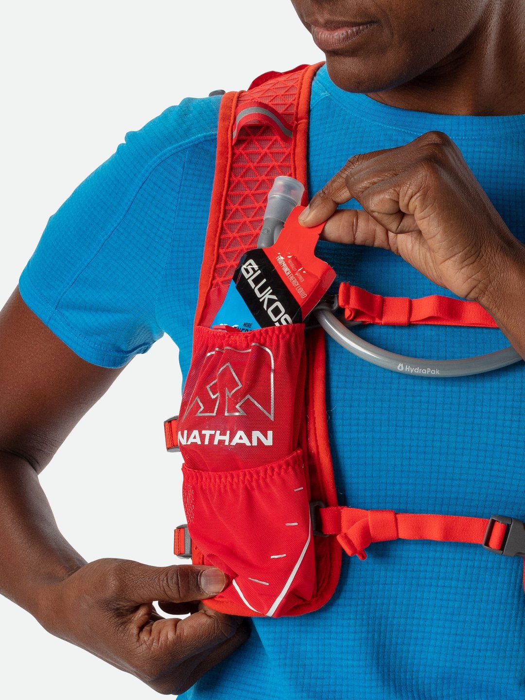 Nathan TrailMix 7L Hydration Race Pack - OSFM Unisex Running Vest with 1.5L Bladder, Hibiscus/White - Perfect for Trail Running, Hiking & Outdoor Adventures