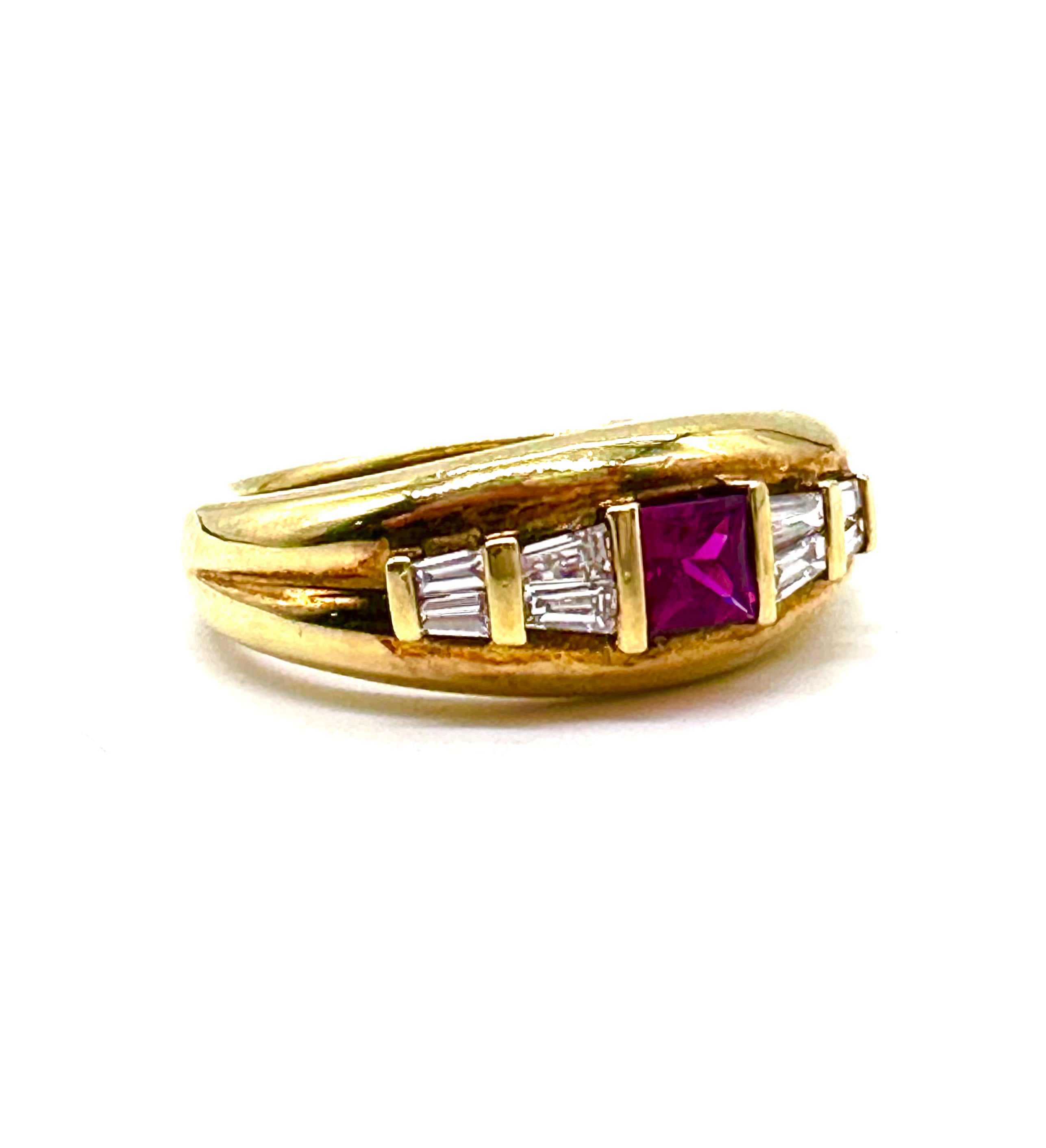 Exquisite Diamond and Ruby Ring for Women - Elegant 14K Gold Wedding, Engagement & Anniversary Jewelry Gift - Perfect for Special Occasions & Romantic Moments