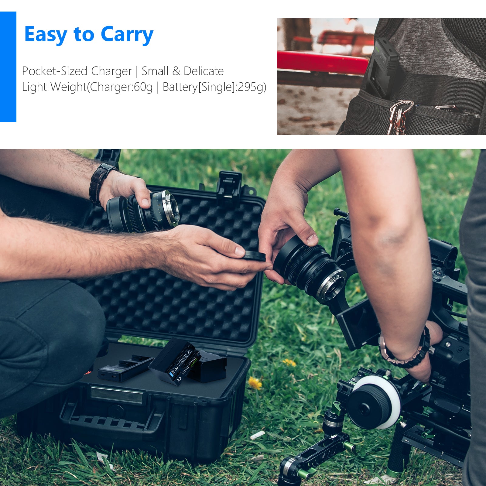 NEEWER 2 Pack Sony NP-F970 Replacement Battery and Dual Charger Kit - Compatible with Sony Cameras, Camcorders & DSLR for Professional Photography & Videography