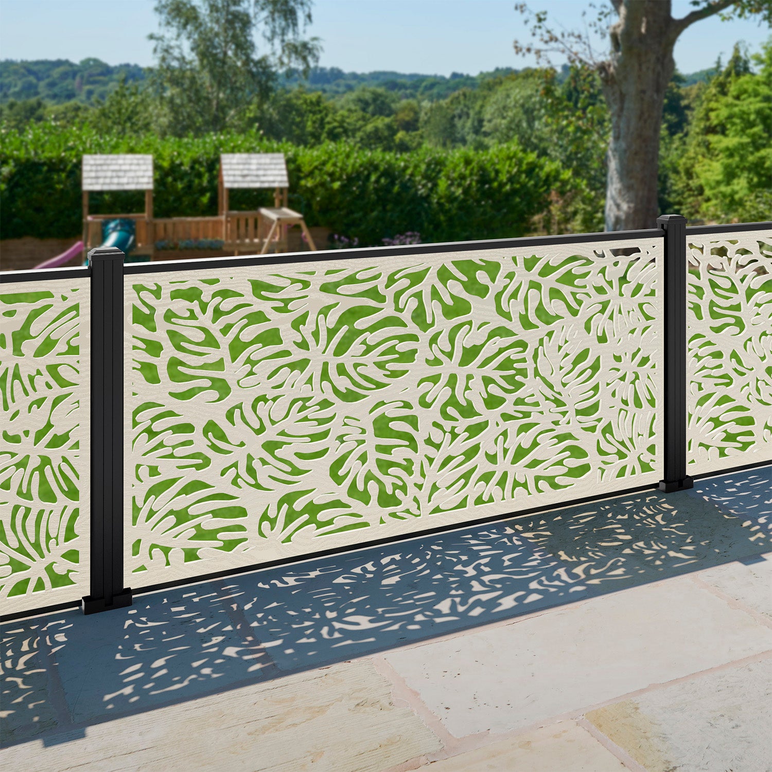Botanic Decorative Fence 180x90cm - Rustproof Aluminum Posts for Garden, Yard & Patio Border Protection | Outdoor Landscape Barrier Fence