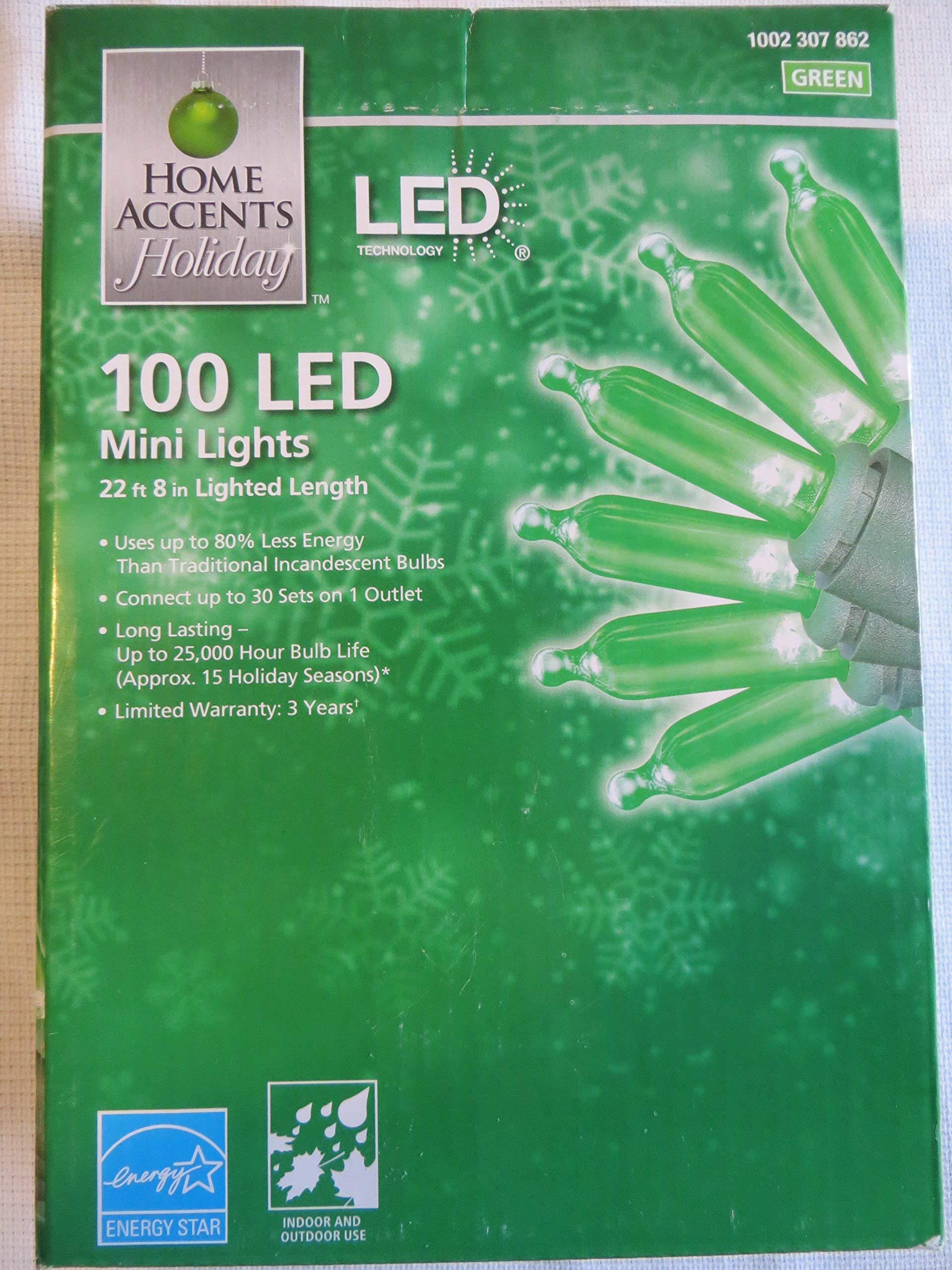 100 LED Green Mini Lights - Indoor/Outdoor Fairy String Lights for Christmas, Party, Wedding & Garden Decoration