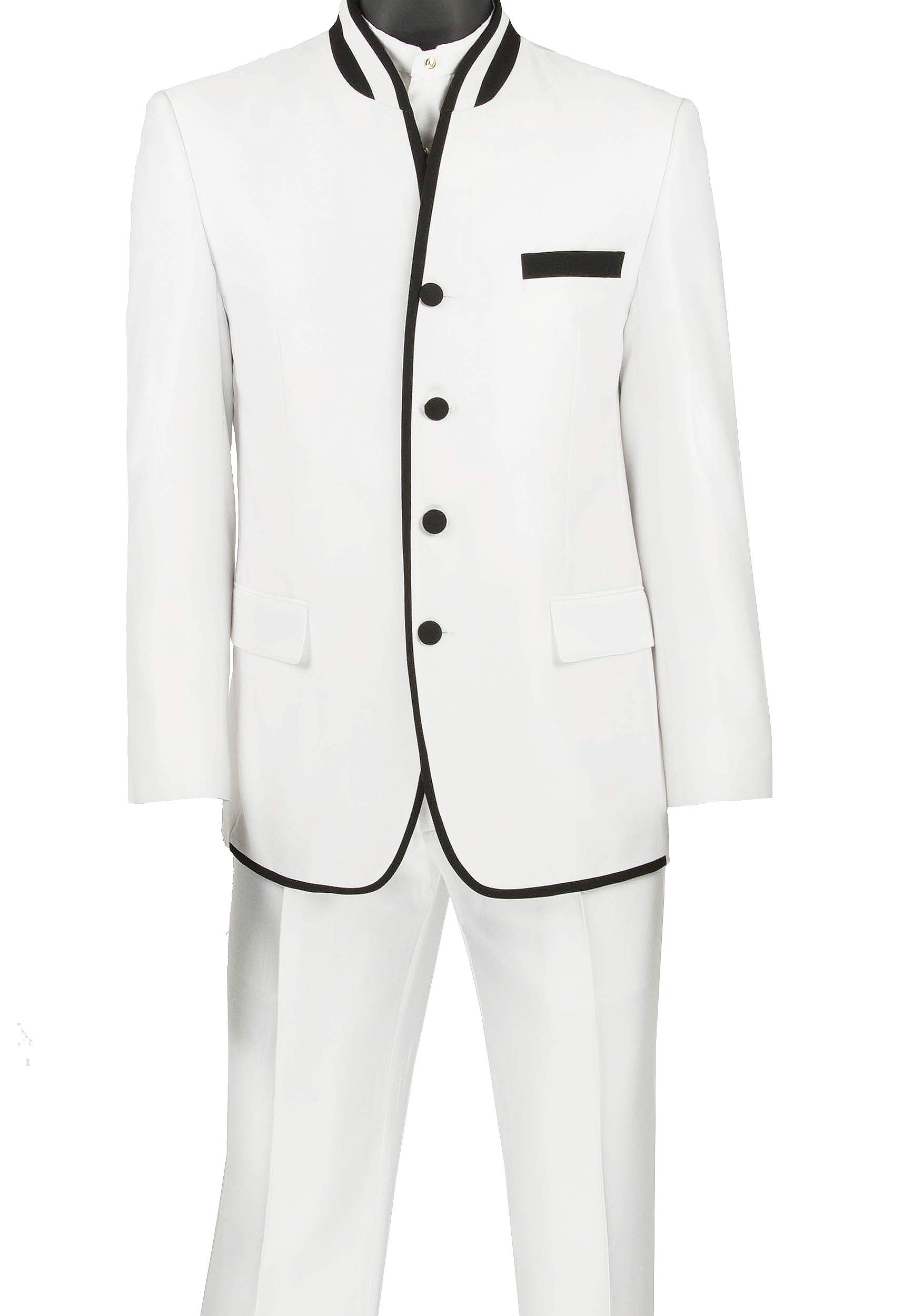 Slim Fit Mandarin Collar Nehru Jacket Suit for Men with 1 Pair of Dress Socks | Formal Business Attire & Wedding Outfit | Perfect for Office, Parties, and Special Occasions
