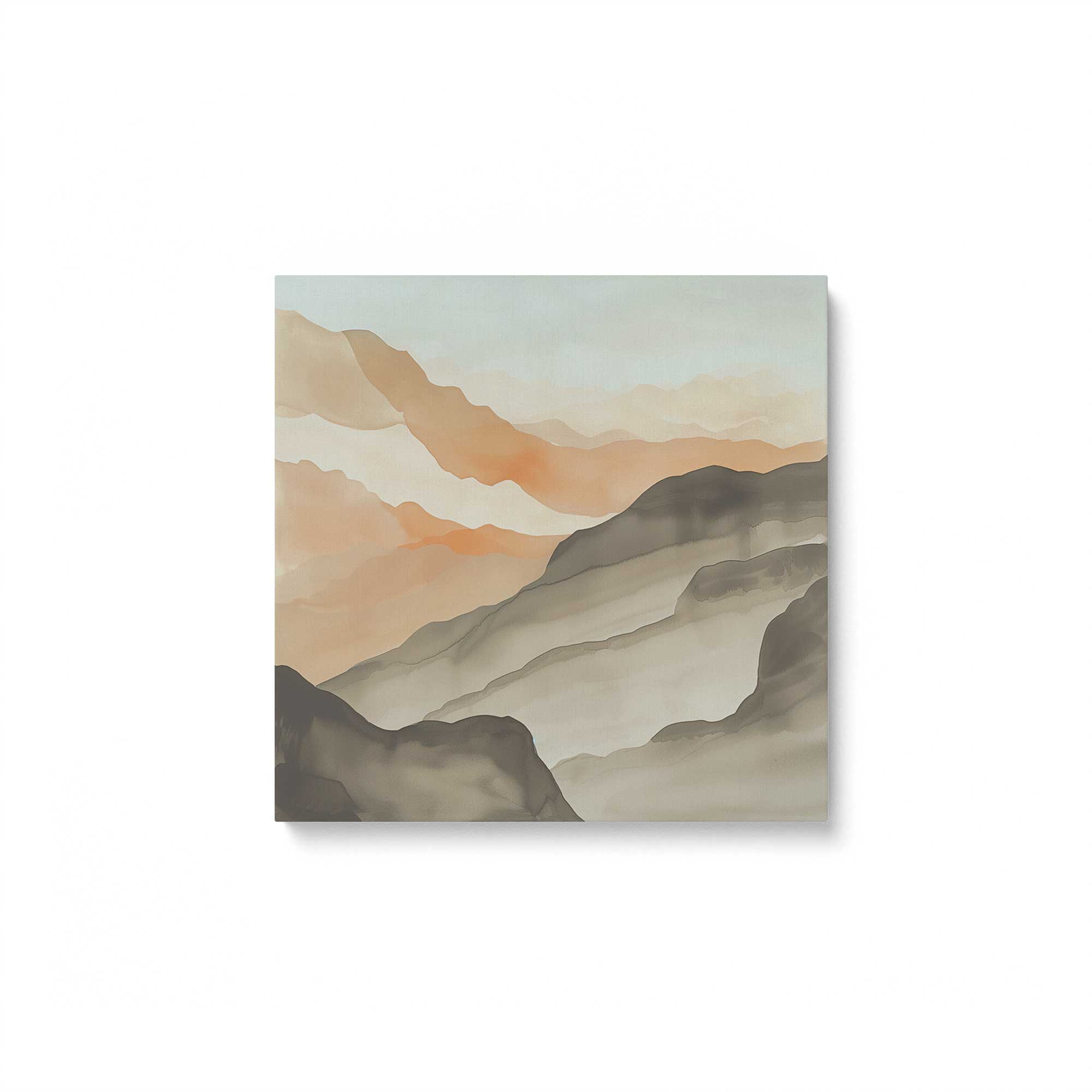 Amber Horizons Wall Art Print on Canvas - Stunning Landscape Painting for Living Room, Bedroom & Office Decor
