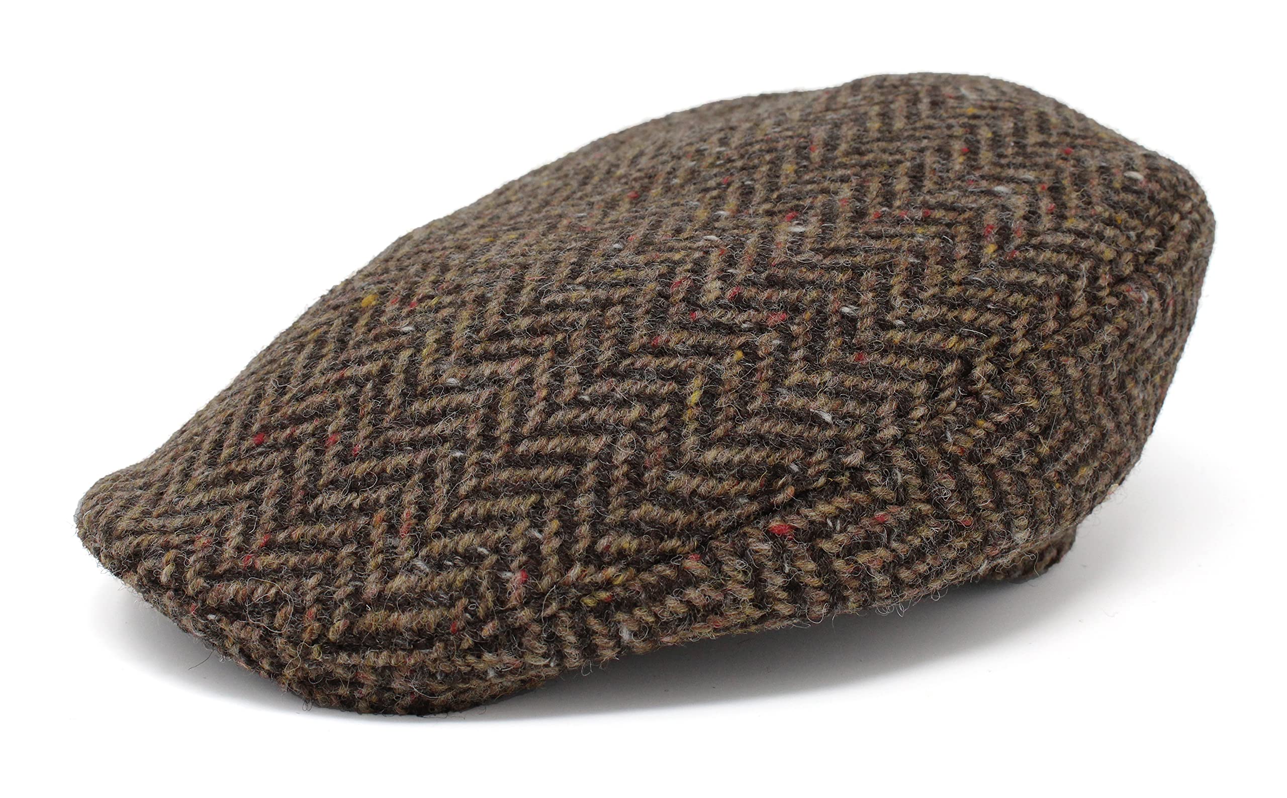 Authentic Irish Wool Tweed Flat Cap for Men | Hanna Hats of Donegal 100% Made in Ireland | Classic Driving & Touring Hat for Outdoor Activities, Travel & Casual Wear