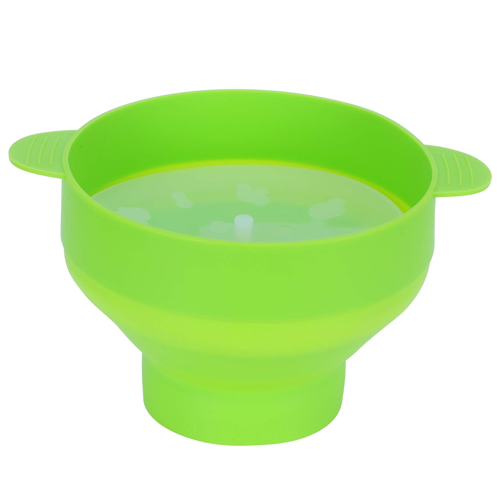 Foldable Hot Air Microwave Popcorn Maker Bowl with Handle - BPA-Free, Eco-Friendly Popcorn Popper for Healthy Snacking - Perfect for Movie Nights, Parties & Family Gatherings (Green)
