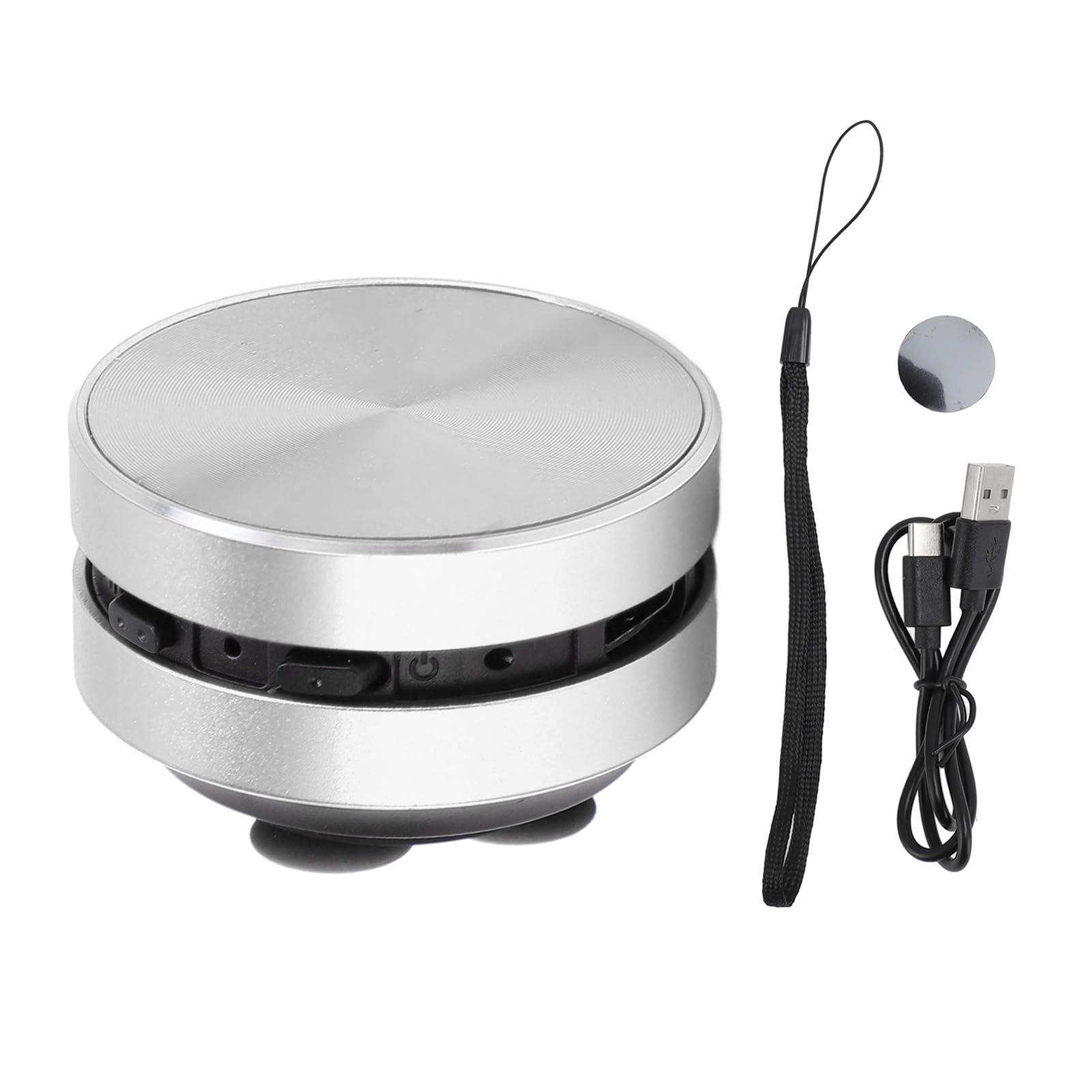 Wireless Bone Conduction Speaker - Mini Portable Stereo Bass Bluetooth Speaker with Wall Mount & Desktop Stand, Compatible with iPhone, Android, Tablets - Perfect for Home, Office, Gym & Outdoor Activities (Silver)