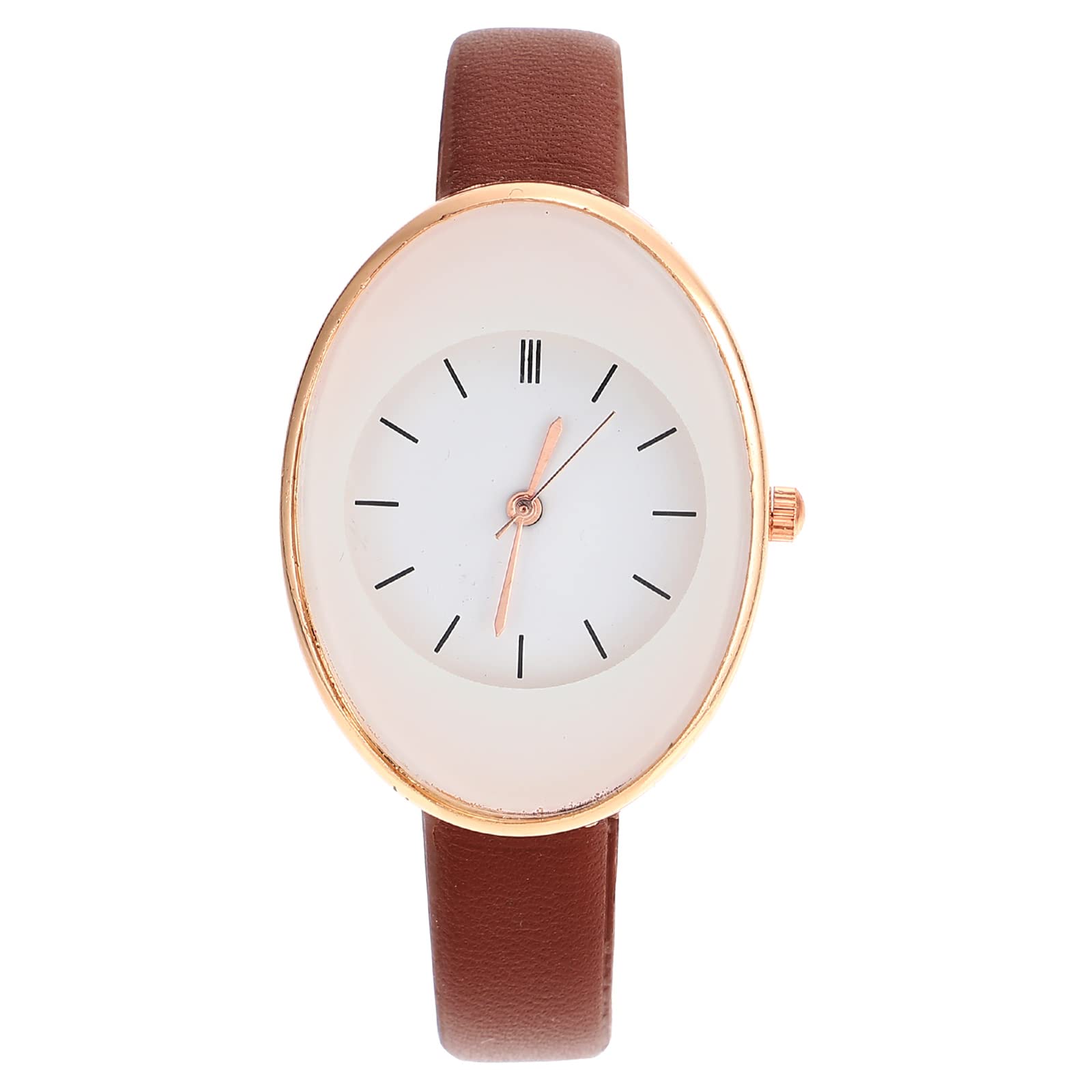 Hemobllo Elegant Leather Strap Watch for Women & Men - Stylish Casual & Dress Wristwatch for Everyday Wear, Office, Dating & Special Occasions