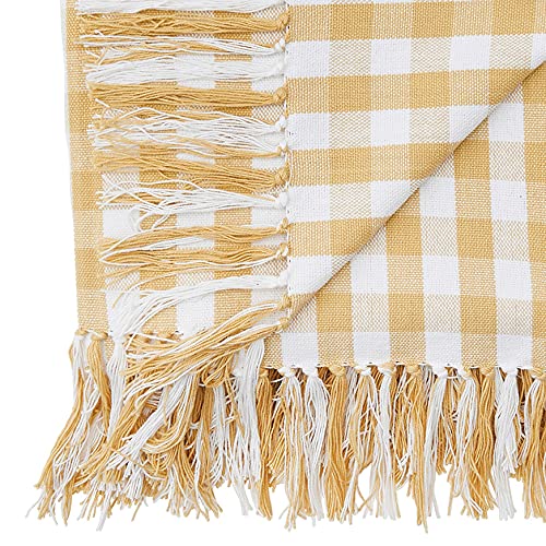 C&F Home Ashford Cornsilk Throw Blanket - Soft Machine Washable Cotton Blanket for Couch, Sofa & Bed - Cozy Yellow Throw for Living Room, Nursery & Travel