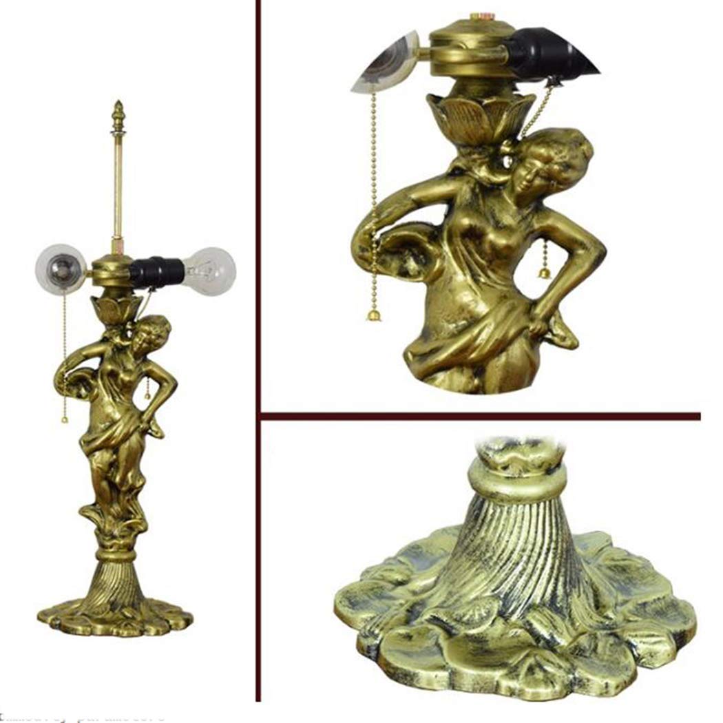 European Retro Pastoral Dragonfly Tiffany Style Table Lamp - 17.7 Inch Handmade Stained Glass Desk Light for Reading, Living Room, Bedroom & Bedside - Warm Red Ambient Lighting (Perfect for Cozy Evenings & Home Office Decor)