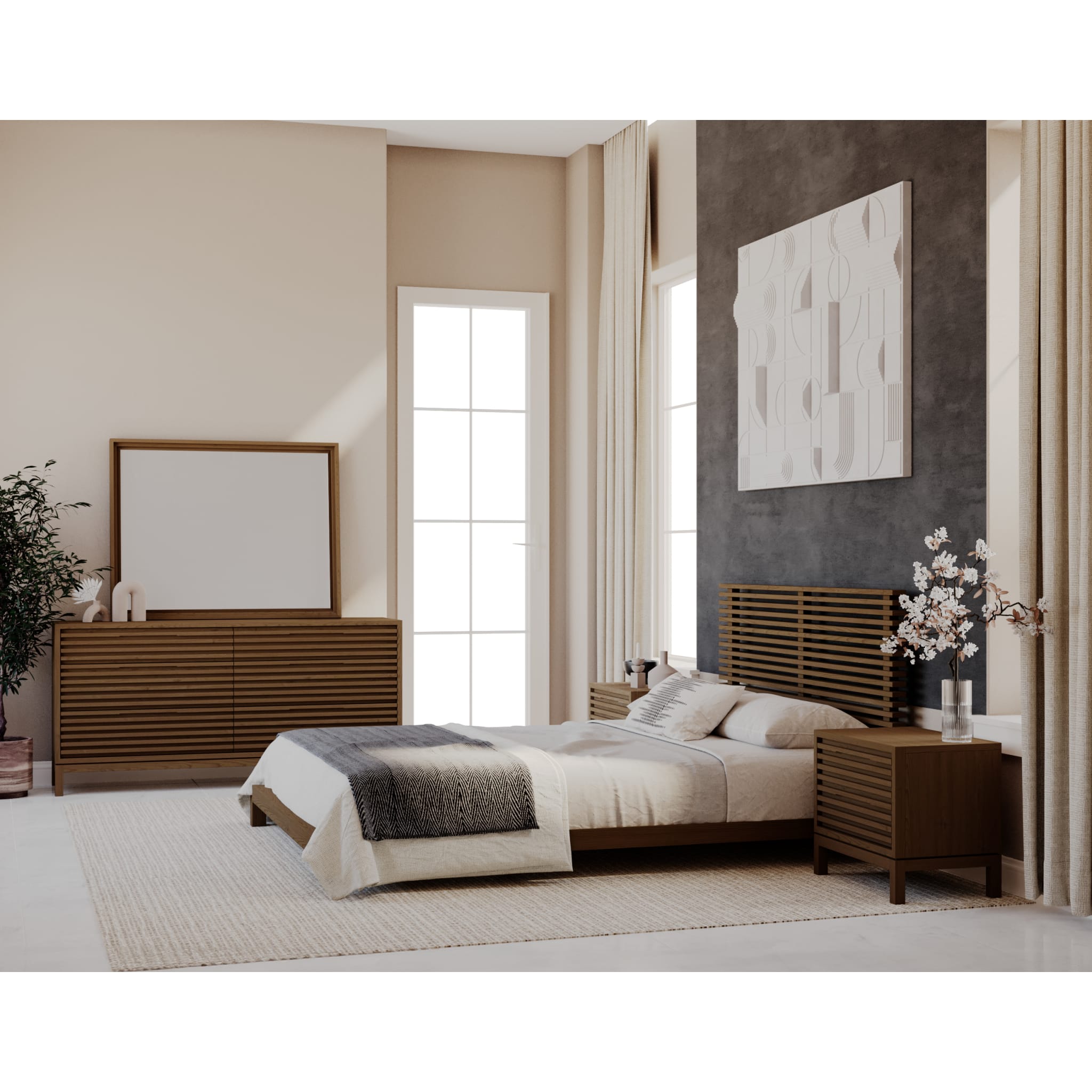 Stylish Roux Tanner Wall Mirror or Dresser Mirror - Perfect for Bedroom, Living Room & Entryway Decor