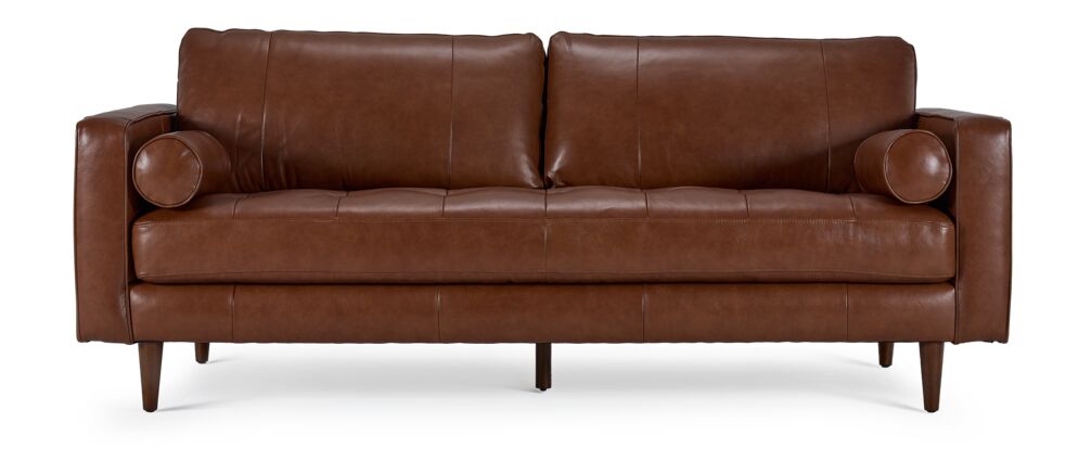 Premium Bari Leather Sofa in Cobblestone - Luxurious Genuine Leather Couch for Living Room, Office, or Lounge - Perfect for Modern Home Decor & Relaxation