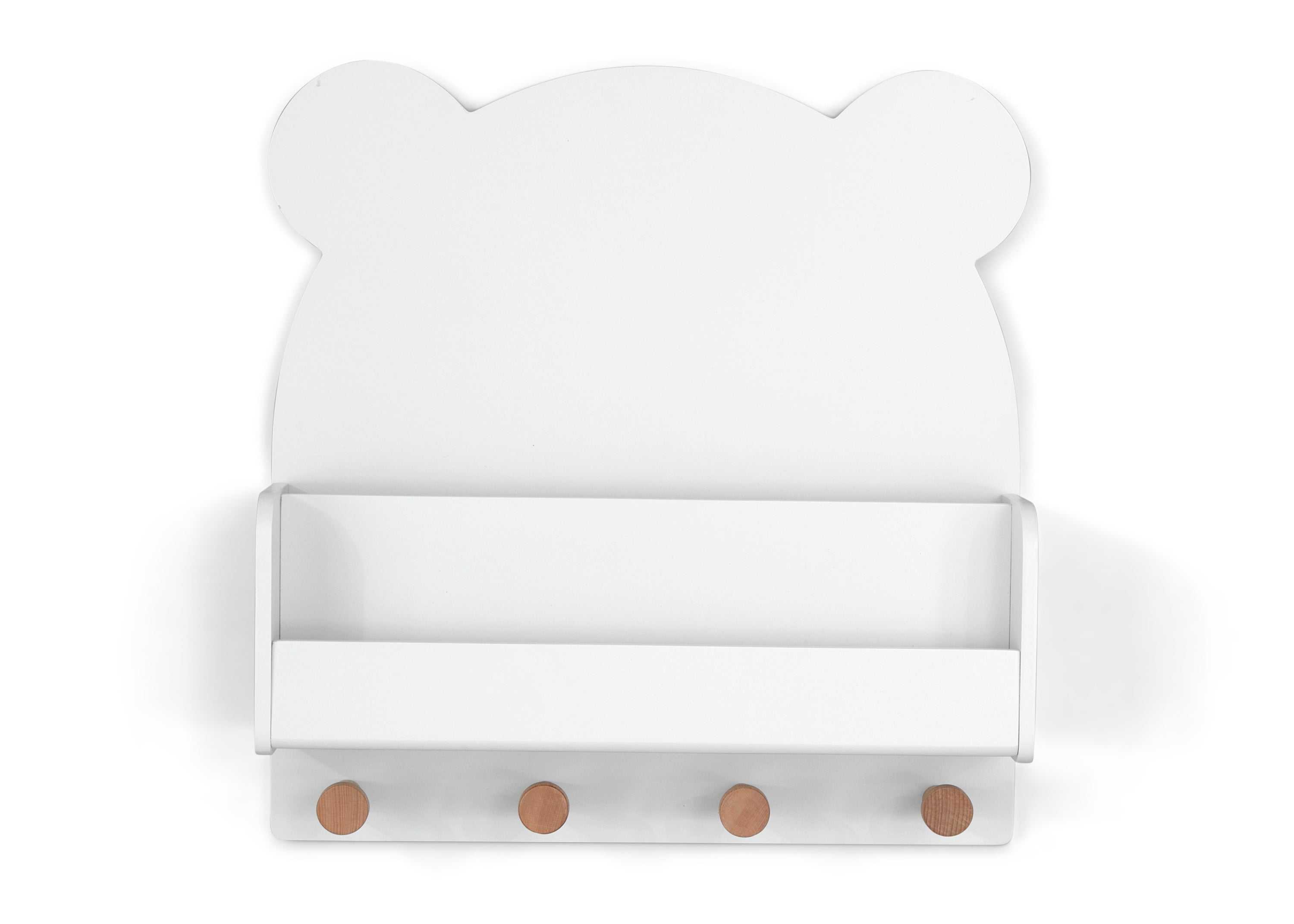 Brannan Bear Wall Shelf with 4 Hooks - Rustic Wooden Floating Shelf for Entryway, Bathroom & Bedroom Organization - Perfect for Hanging Coats, Towels & Decor