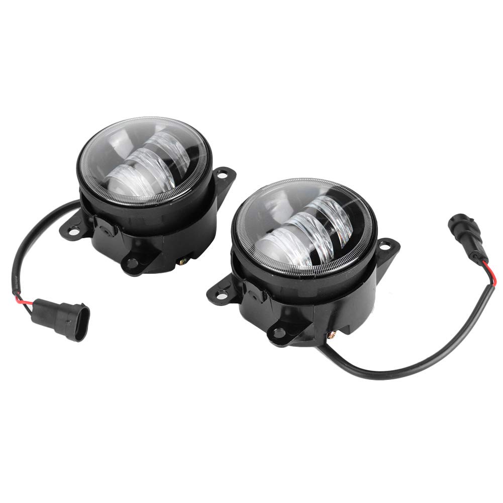 2Pcs 4-Inch 20W High Power LED Fog Lights - Dual Color (White/Yellow) - Universal Fit for Honda Civic, Accord, CR-V - Perfect for Night Driving & Foggy Conditions