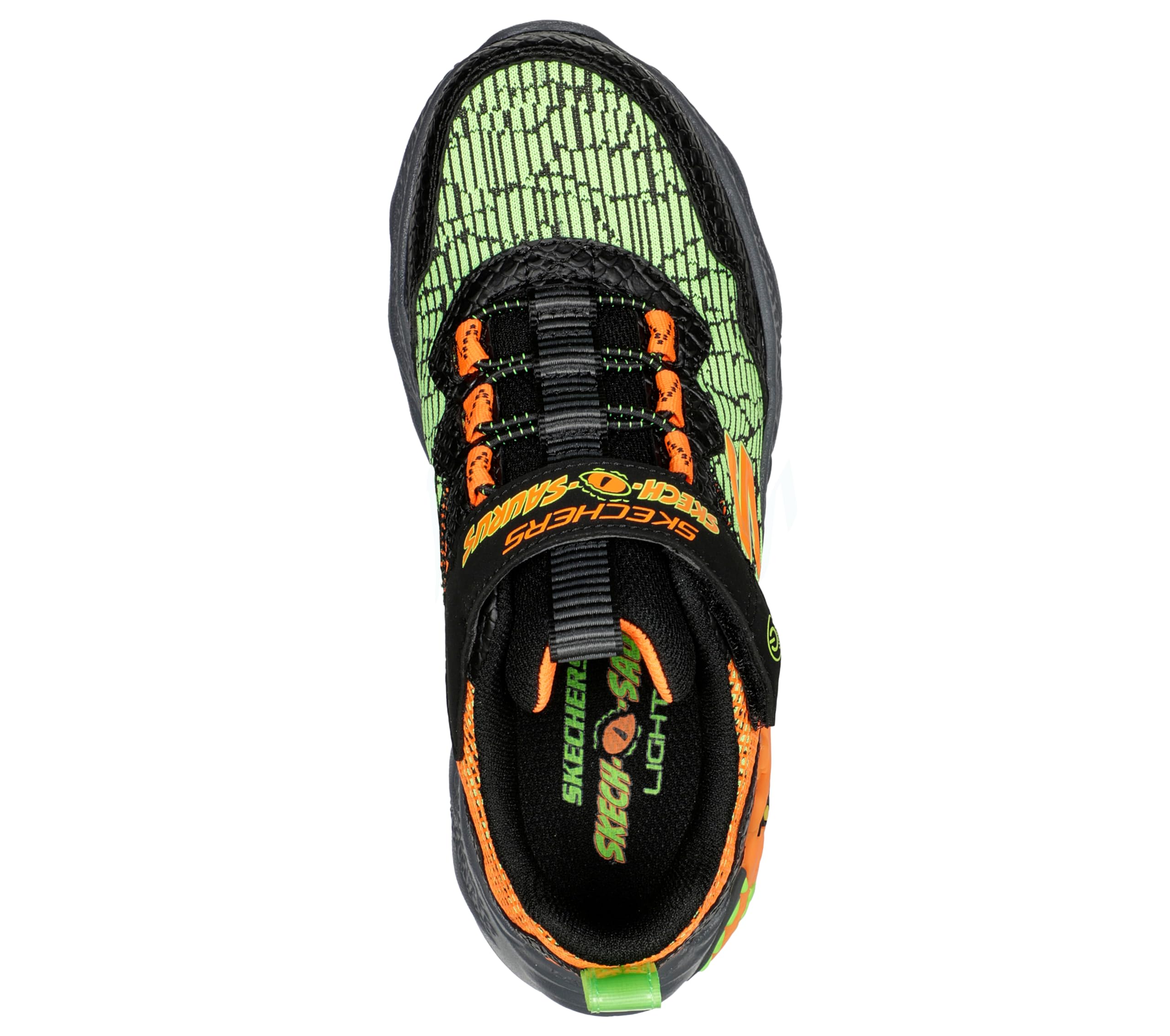 Skechers Boys' Dino Lights LED Sneakers - Light Up Shoes for Kids with Dinosaur Design | Perfect for Running, Playground & Nighttime Outdoor Activities