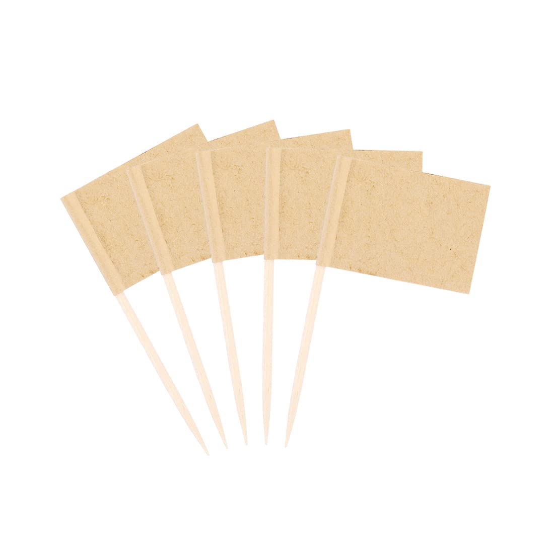 100-Piece Blank Kraft Toothpick Flags - Food Labels & Cheese Markers for Charcuterie Boards, Party Buffets, Appetizers & Cocktail Picks | Perfect for Weddings, Catering & DIY Food Decorations
