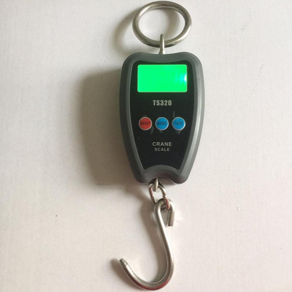 Nac Global 200kg Digital Crane Scale - Heavy Duty Electronic Hanging Weighing Scale with LCD Display - 200kg Capacity for LPG Stations, Poultry Farms, Scrapyards, Home & Industrial Use - Perfect for Weighing Luggage at Airports, Livestock, Scrap Metal & Heavy Cargo (Yellow)
