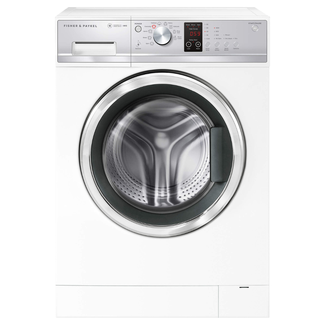Fisher & Paykel WH8060J3 8kg Front Load Washing Machine - Energy Efficient, Quiet Operation for Apartments & Small Homes