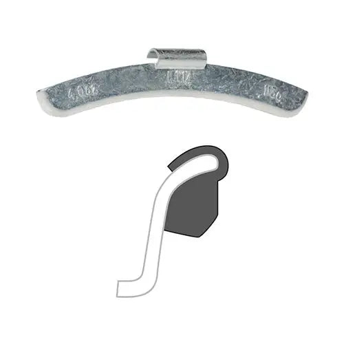 AA LT1 Coated Clip-On Wheel Weights (Zinc, 25-Piece Box) - Perfect for Automotive Tire Balancing & Wheel Alignment