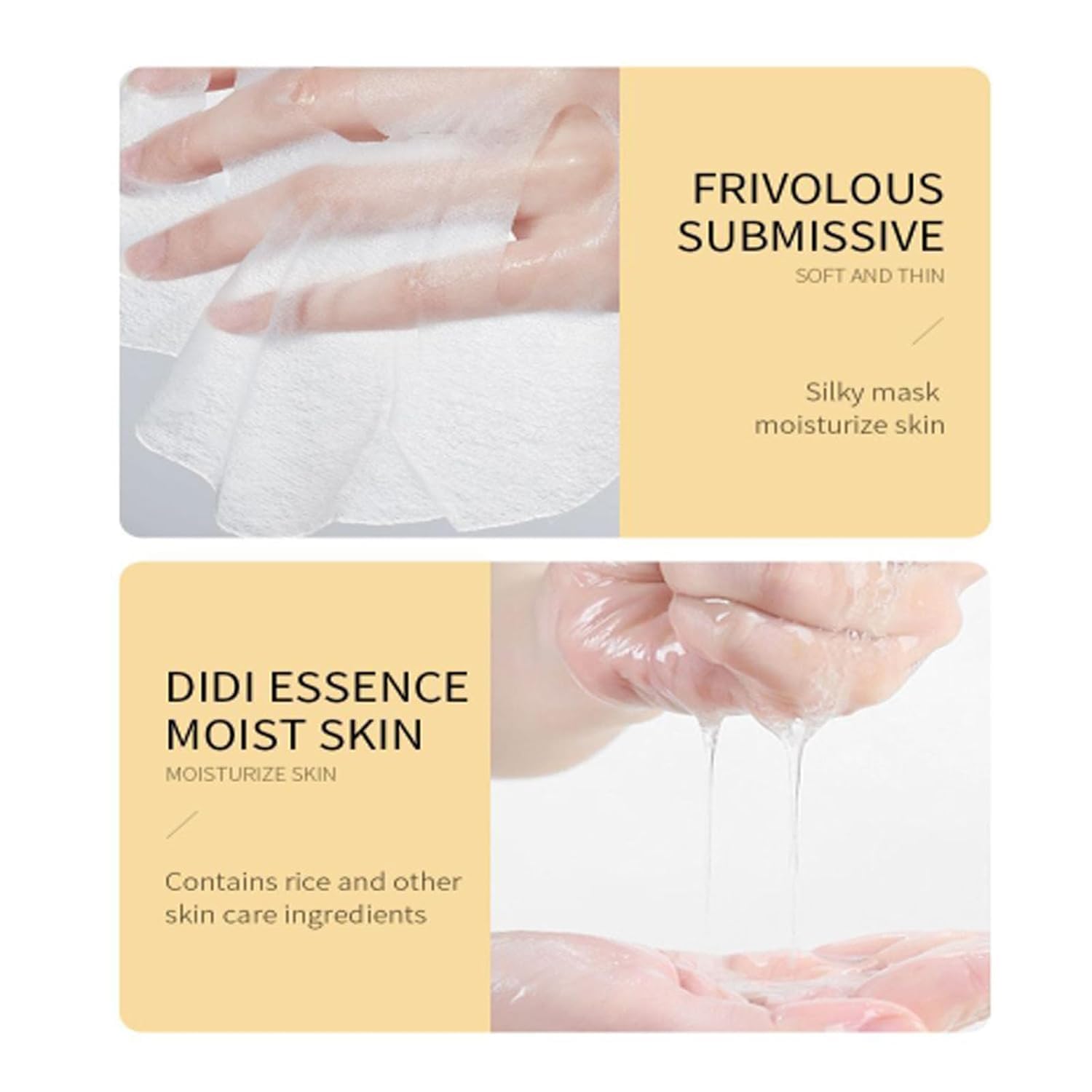 Korean Rice Dough Modeling Face Mask - 5pcs Instant Hydration Boost & Skin Moisture Barrier with Rice Bran Water | Nourishing Facial Treatment for Dry Skin, Spa Day & Self-Care Routine
