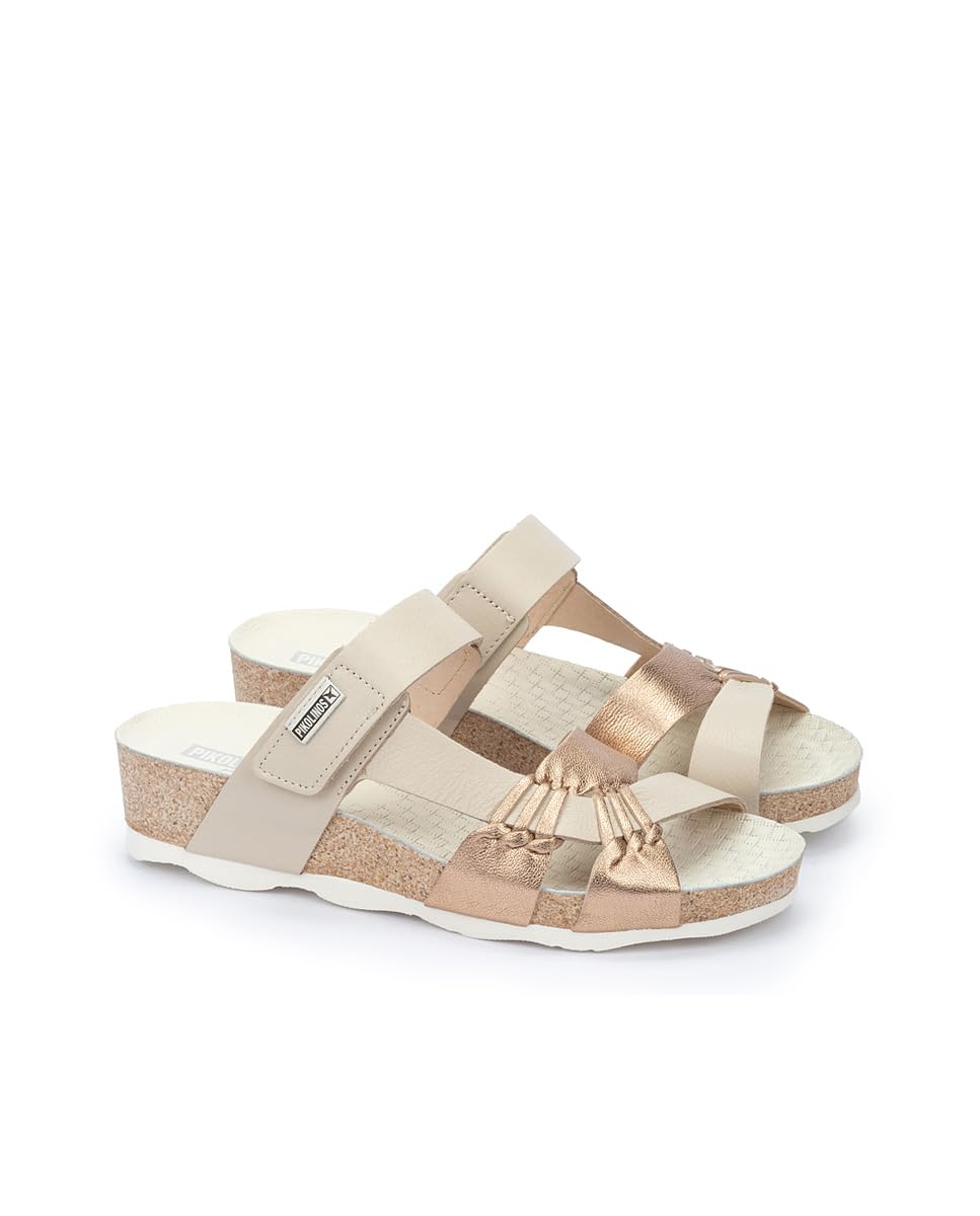PIKOLINOS Women's Leather Wedge Sandals - Comfortable Mahon Style for Summer, Beach & Casual Outings