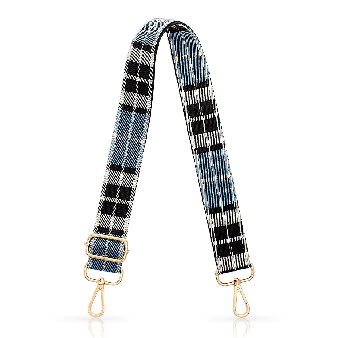 Adjustable Handbag Strap - Wide Replacement Shoulder Crossbody Bag Strap for Women | Perfect for Purses, Totes & Travel Bags (Black/Brown)