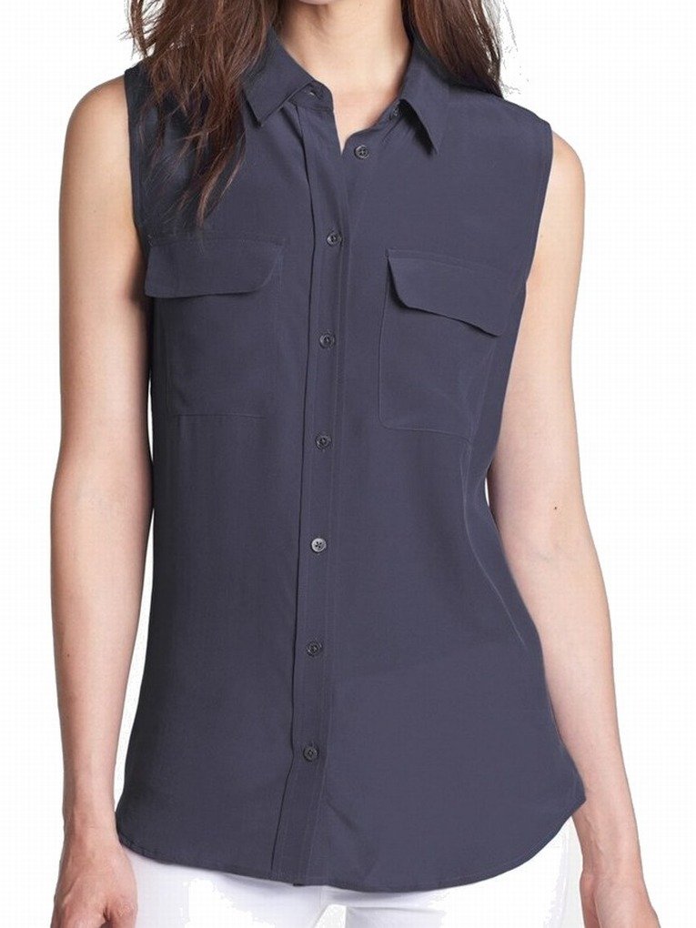 Women's Slim Fit Signature Sleeveless Blouse - Breathable Workout Top for Yoga, Gym & Summer Casual Wear