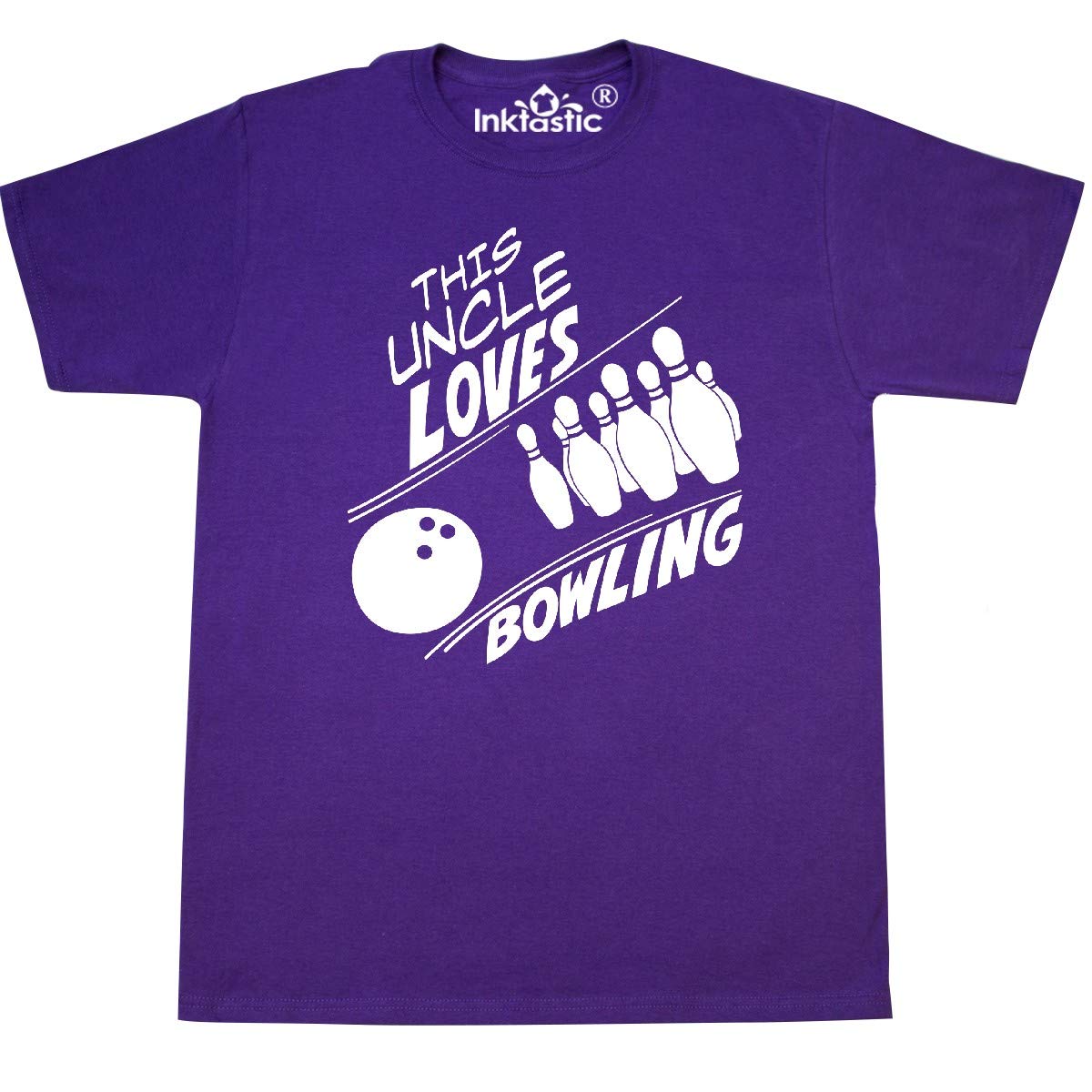 Inktastic Funny Bowling Uncle T-Shirt - Vintage Bowling Ball & Pins Design - Perfect Gift for Bowling Enthusiasts & Uncle Apparel - Great for Bowling Parties, Family Events & Casual Wear