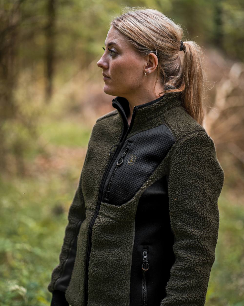 Deerhunter Lady Roja Fiber Pile Jacket - Women's Warm Fleece Hunting Jacket for Outdoor Adventures & Cold Weather