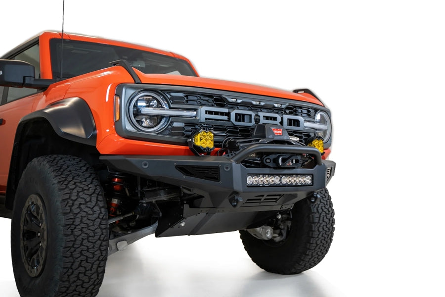 Ford Bronco Raptor ADD Rock Fighter Winch Front Bumper - Heavy Duty Off-Road Protection for Trail Riding & Rock Crawling