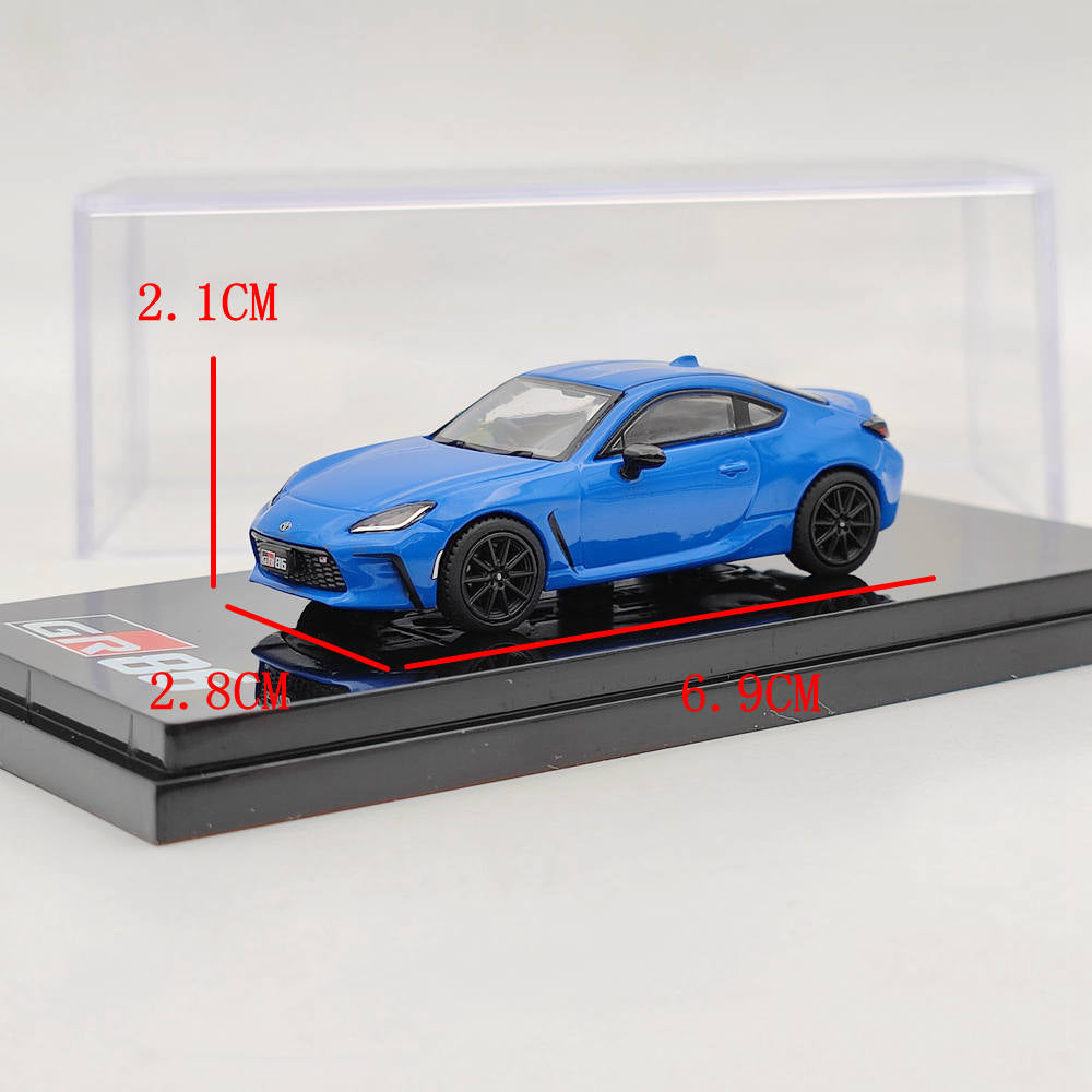 1/64 Scale TOYOTA GR86 RZ 3BA ZN8 Blue Diecast Model Car - Limited Edition Collectible Toy Vehicle for Adults & Kids - Perfect for Display, Racing Games, and Car Enthusiast Gifts