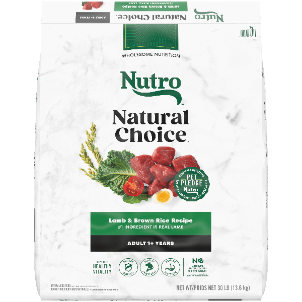 Nutro Natural Choice Lamb & Brown Rice Adult Dry Dog Food - Premium High Protein Dog Food for Adult Dogs - Ideal for Sensitive Stomachs & Healthy Digestion - Perfect for Daily Meals & Active Lifestyles