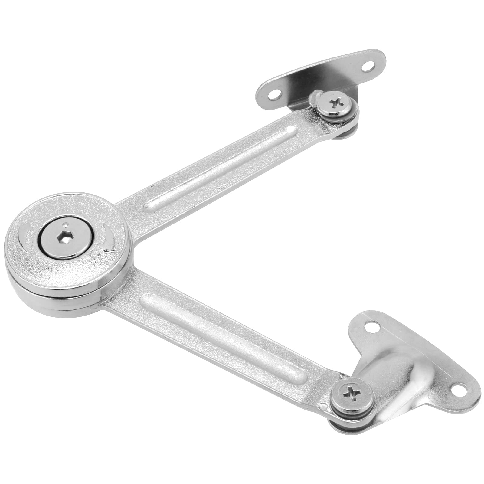 KEILEOHO Soft Close Lid Stay Hinges Set of 4 - 75°90°110° Adjustable Folding Cabinet Hinges with Hex Key - 20KG Capacity for Wooden Box, Chest, Wardrobe & Furniture (Perfect for Home Storage & DIY Projects)