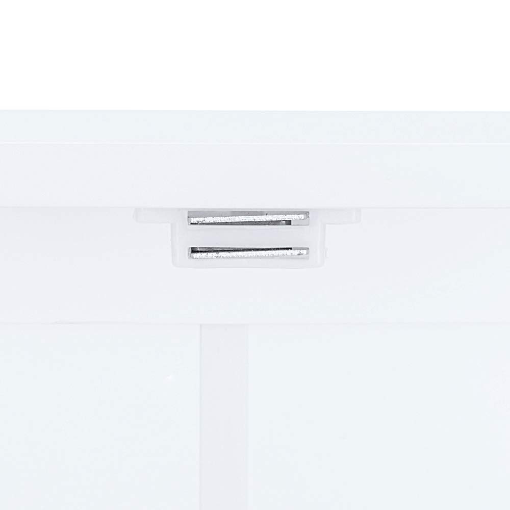 White Over The Toilet Storage Cabinet - 2 Door Bathroom Wall Cabinet with Towel Bar, Space Saving Medicine & Kitchen Organizer for Bathroom, Bedroom or Laundry Room