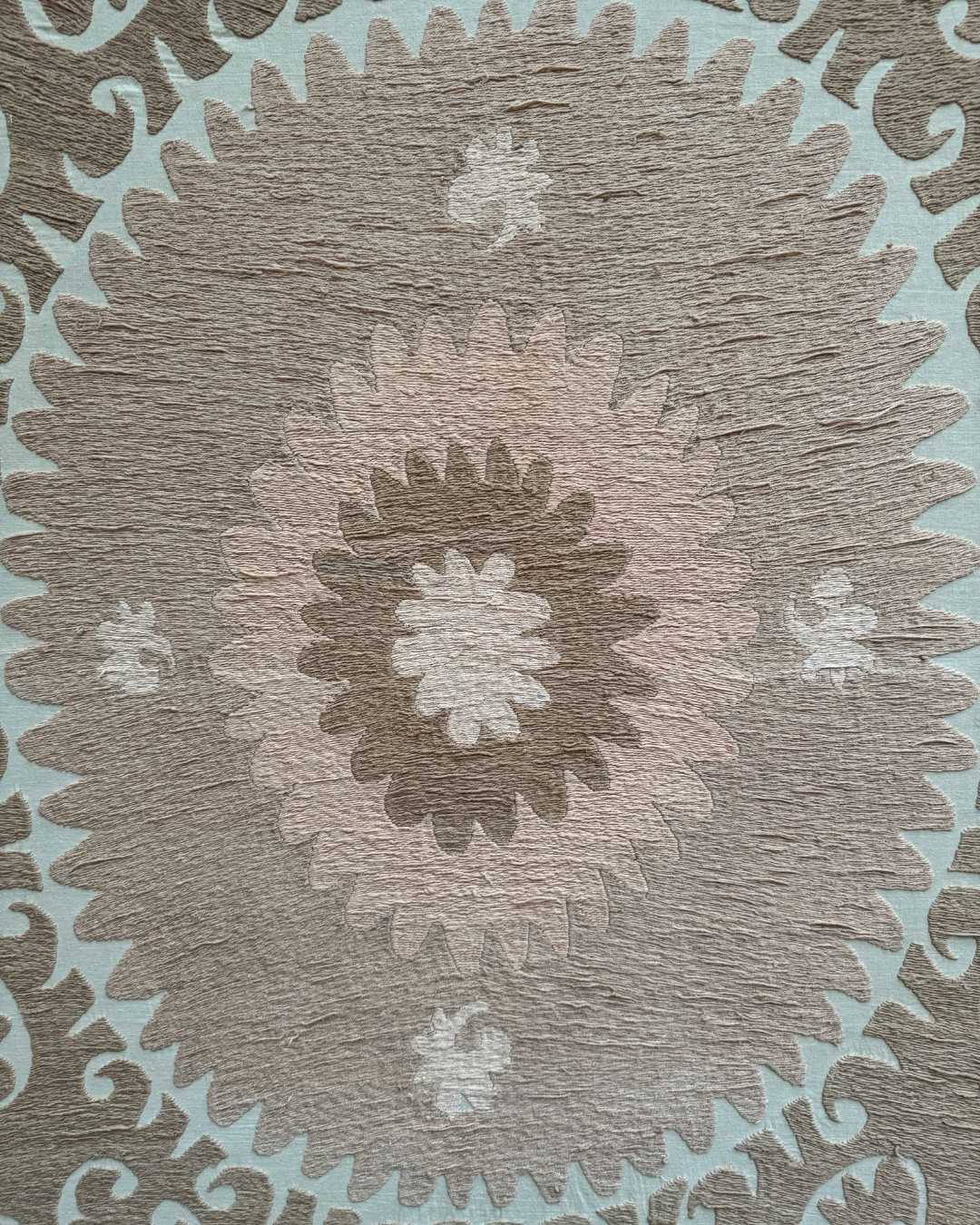 Handmade Suzani Embroidered Wall Art No.7 - Boho Home Decor for Living Room, Bedroom & Office