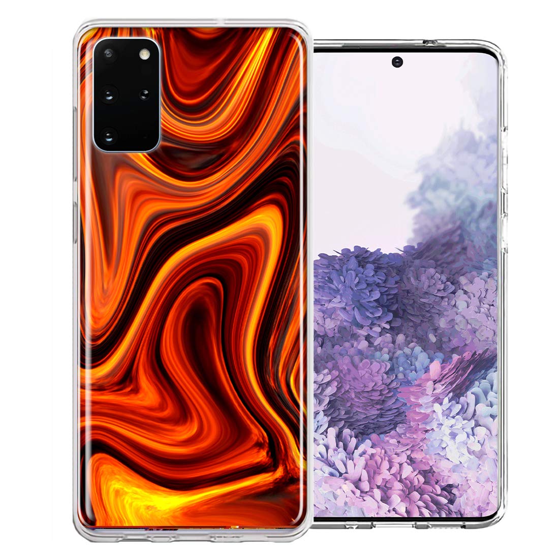Samsung Galaxy S20 Plus Fire Case - Abstract Design Double Layer Cover for Protection & Style