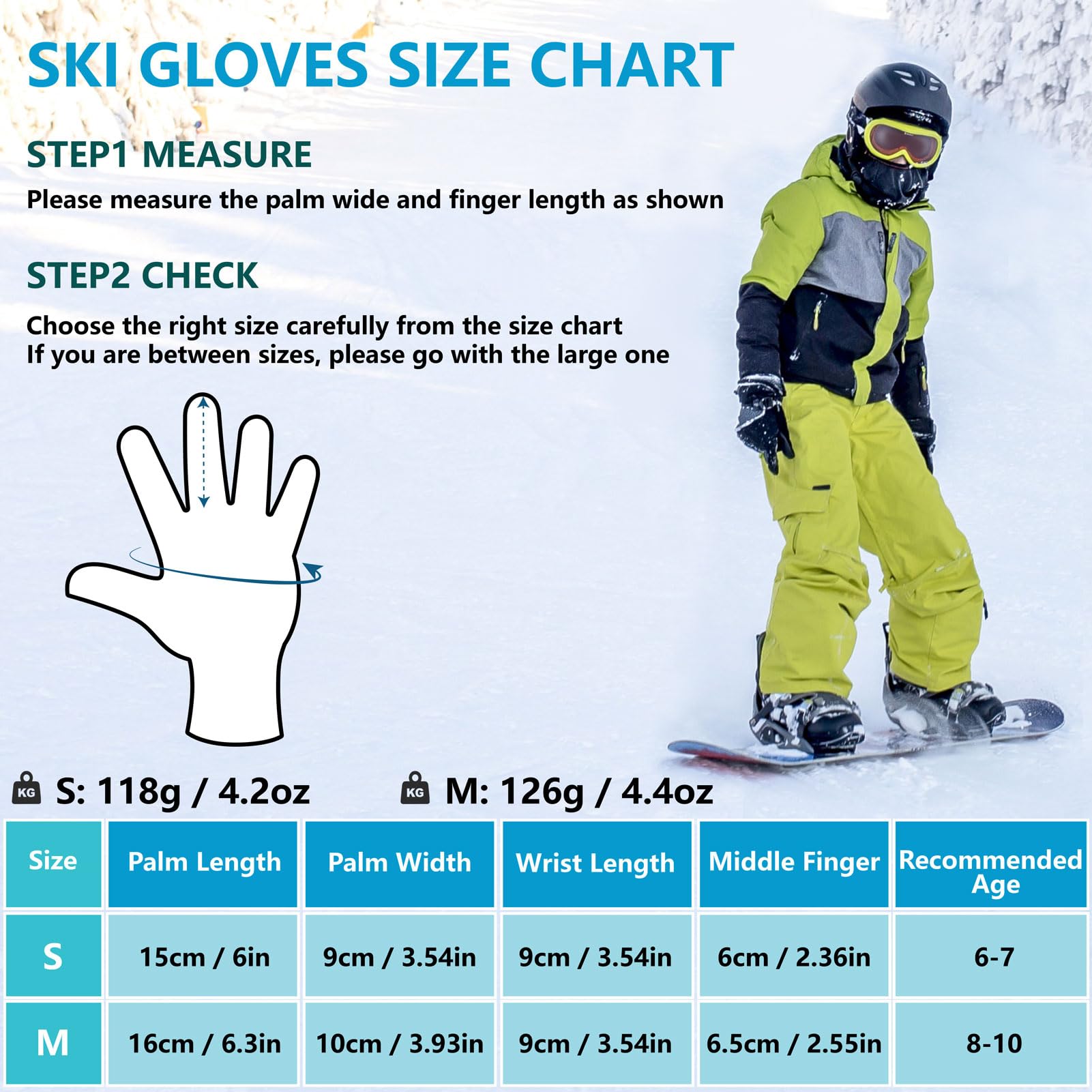JEELAD Kids Winter Gloves - Waterproof Snow Gloves for Boys & Girls, Warm Ski Gloves for Snowboarding & Outdoor Activities - Perfect for Skiing, Sledding & Winter Play