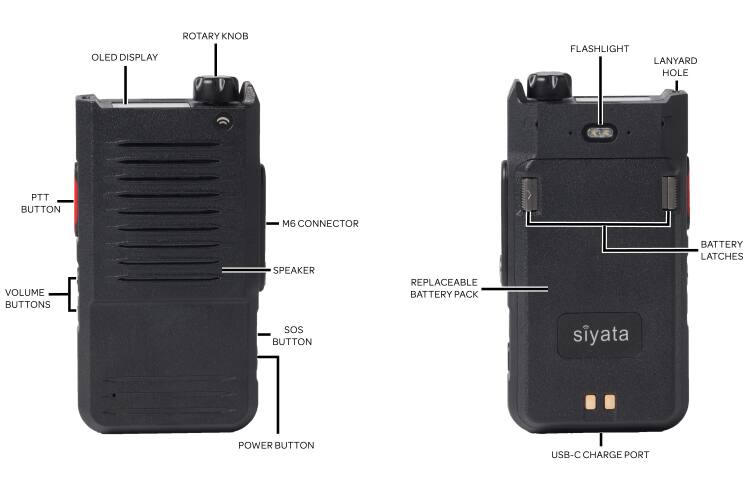 Siyata SD7 Unlocked PTT Over Cellular Mission Critical Handset - Rugged Push-to-Talk Device for First Responders & Field Teams (Fire, Police, Construction, Security)