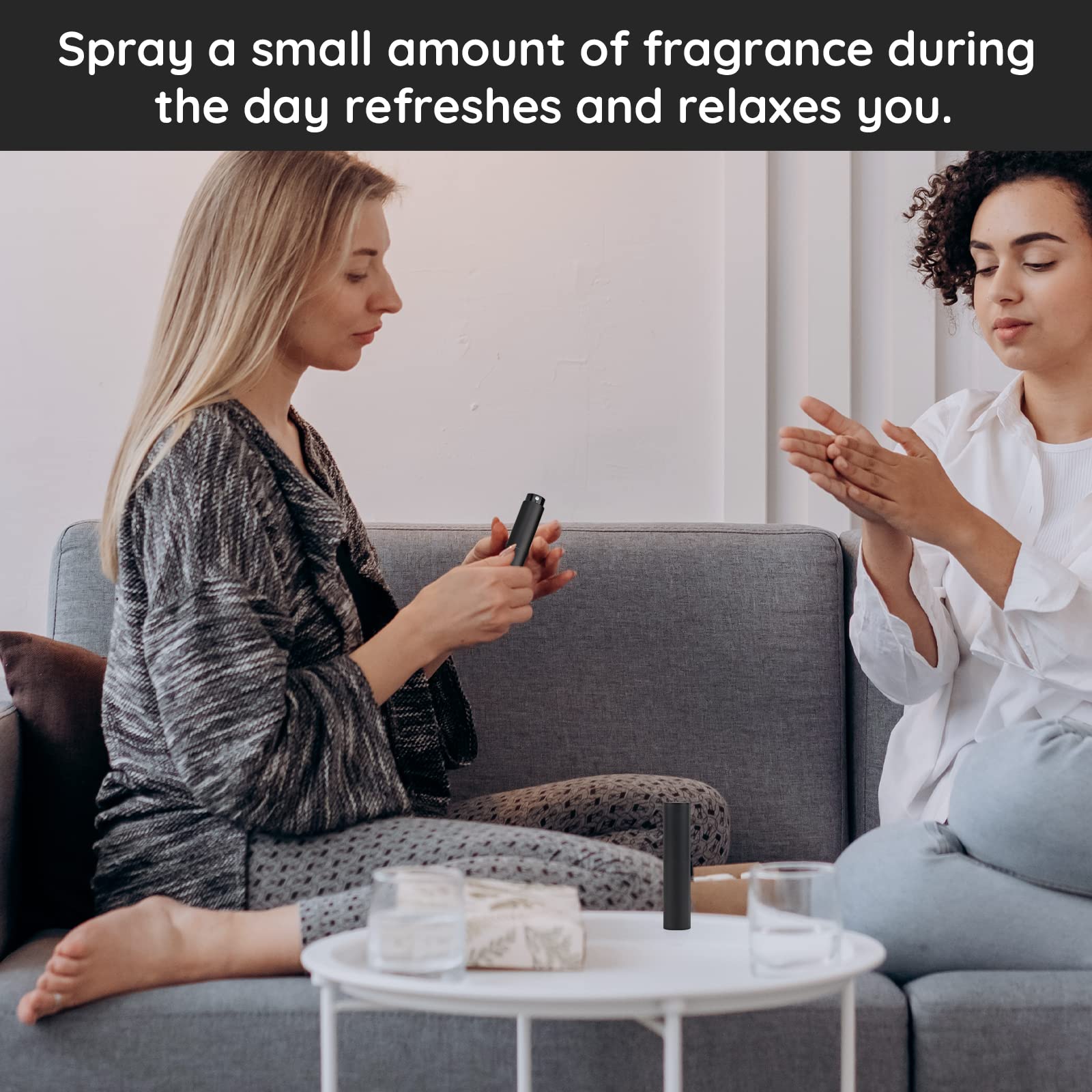 Segbeauty 2-Pack 10ML Refillable Travel Perfume Bottles - Portable Cologne Atomizer Dispenser with Glass Sprayer, Mini Scent Pump Case for Women & Men | Perfect for Airplane Carry-On, Gym Bag, and On-The-Go Fragrance Touch-Ups