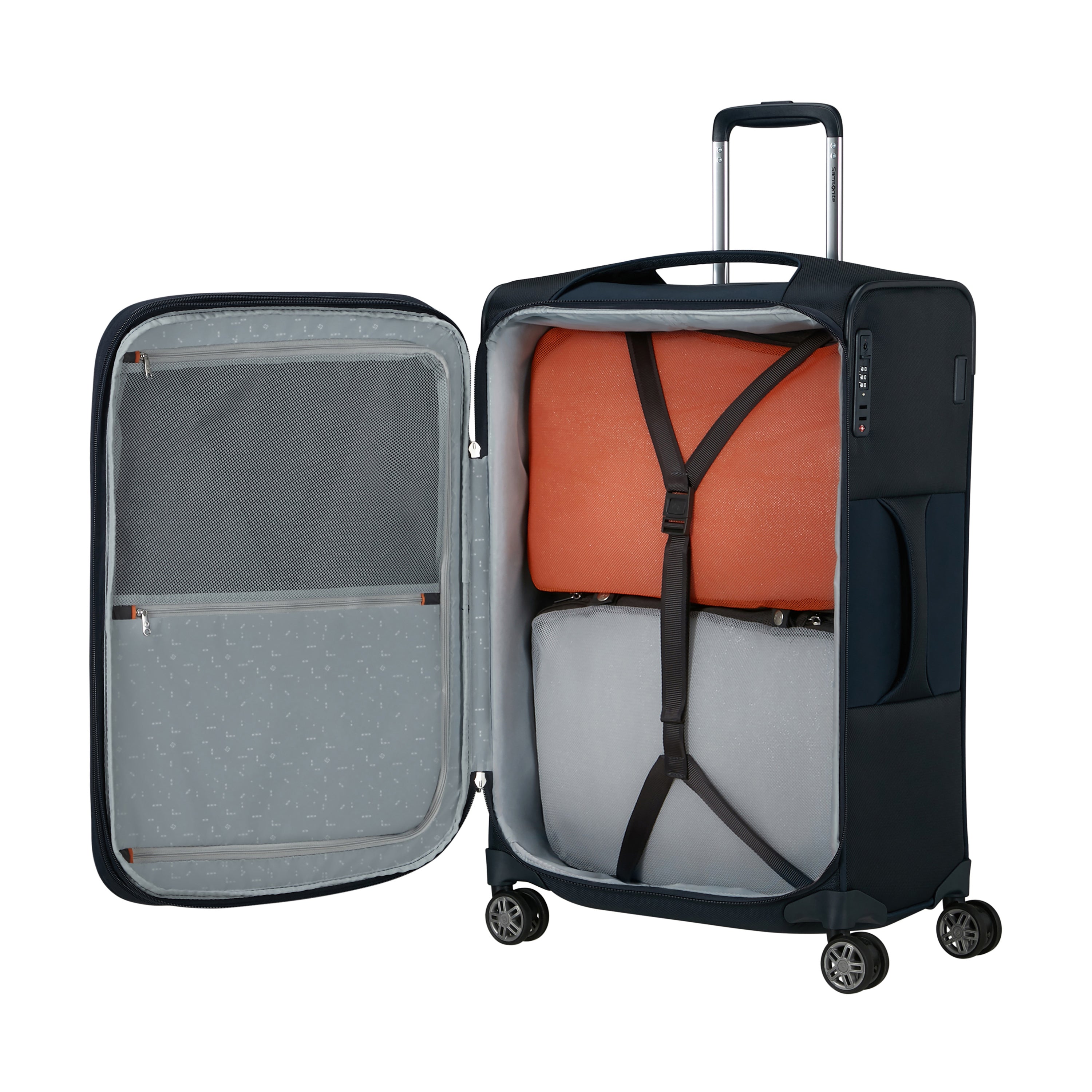 Samsonite Re Lite Spinner Expandable Medium Luggage - Lightweight Carry-On Suitcase with 360° Wheels for Travel, Business & Vacation