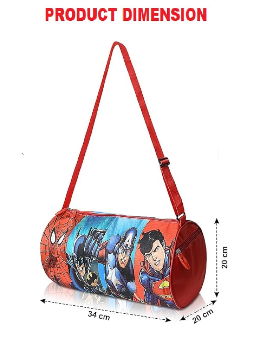 **Avengers Superhero Duffle Bag for Kids - 10L Capacity Gym, Travel & Sports Bag - Waterproof Kids Backpack for Swimming, Picnic & Outdoor Activities (Official Avengers Design)**
