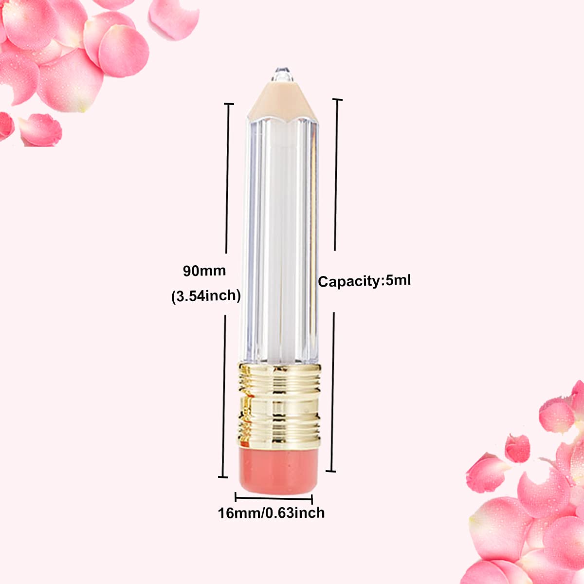 22 Pcs 5ml Clear Refillable Lip Gloss Tubes - Empty Lip Balm Containers for DIY Cosmetics | Perfect for Women & Girls Makeup, Travel & Gift Packaging