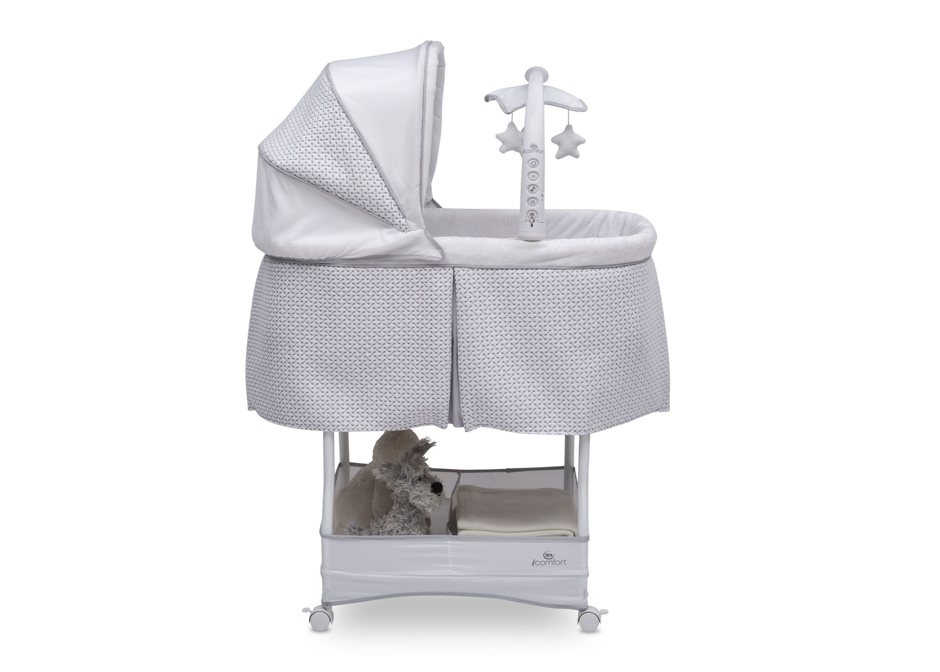iComfort Auto Glide Bassinet - Portable Baby Crib with Smooth Rocking Motion for Newborns & Infants | Perfect for Nursery, Bedroom & Travel Use