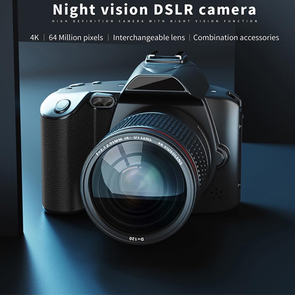 MILLTOR Professional 4K HD Digital Camera with WiFi, 16X Zoom, Night Vision & Built-in Microphone - Perfect for Vlogging, Travel Photography, and Low Light Shooting