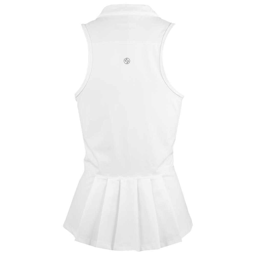 Lija Women's Engage Knit Pindot Polo Shirt - Breathable White Golf & Tennis Top for Active Women | Casual & Sports Wear