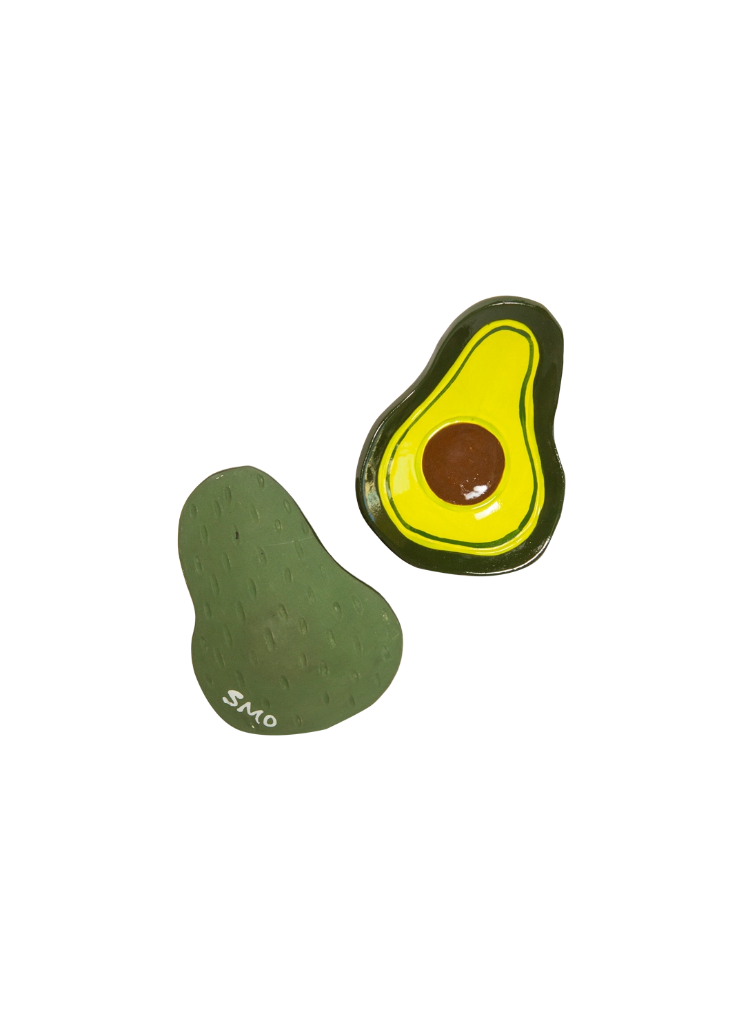 Handmade Avocado Ceramic Trinket Dish - Fruit Shaped Jewelry Tray, Spoon Rest & Gift Box for Home Decor, Kitchen & Bathroom Organization