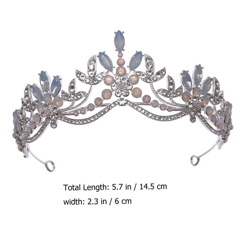 Minkissy Rhinestone Bridal Tiara Headpiece - Sparkling Wedding Crown for Bride, Hair Accessory with Crystal Inlaid - Perfect for Bridal Shower, Bachelorette Party & Wedding Ceremony