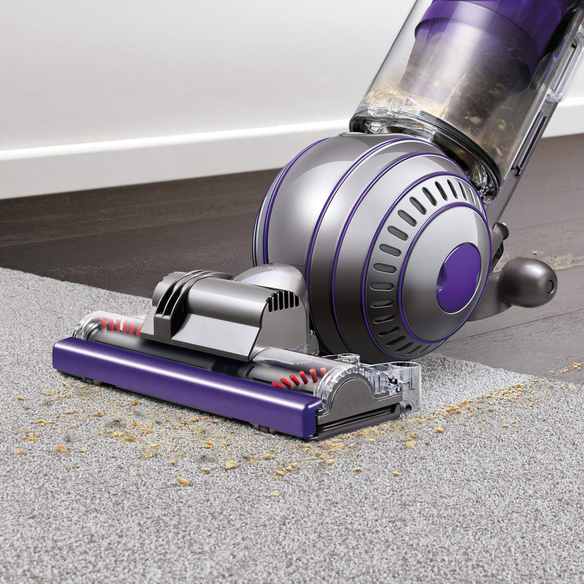 Dyson Ball Animal 2 Upright Vacuum Cleaner - Powerful Suction for Pet Hair & Deep Cleaning | Refurbished Iron/Purple | Perfect for Carpets, Hard Floors & Stairs